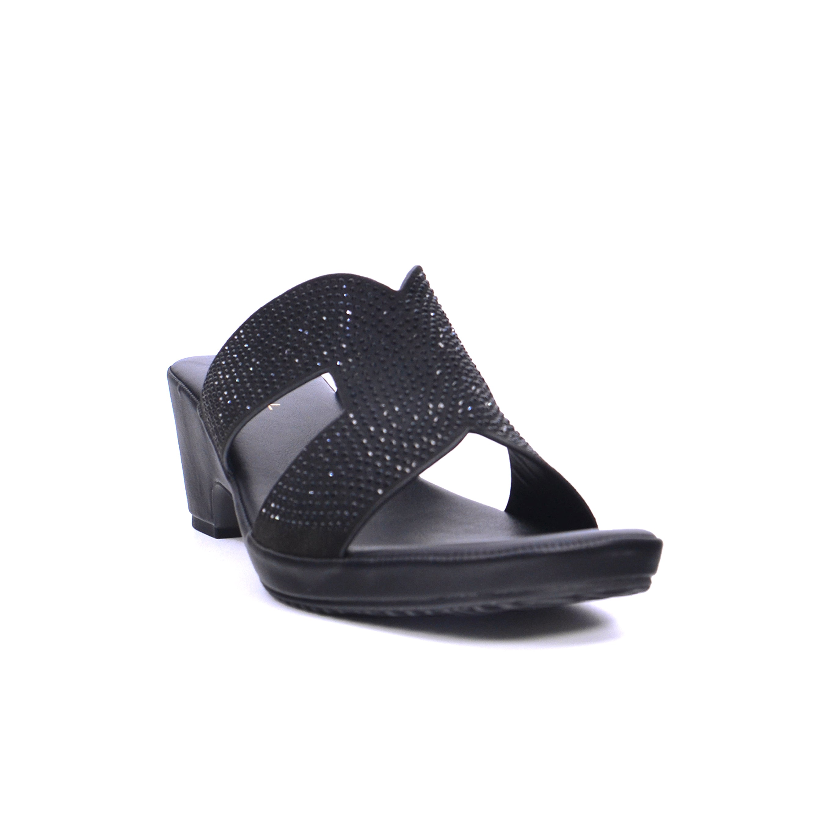 Mynaal 414Rj21C Women's Mid-Heel Sandal #color_Black