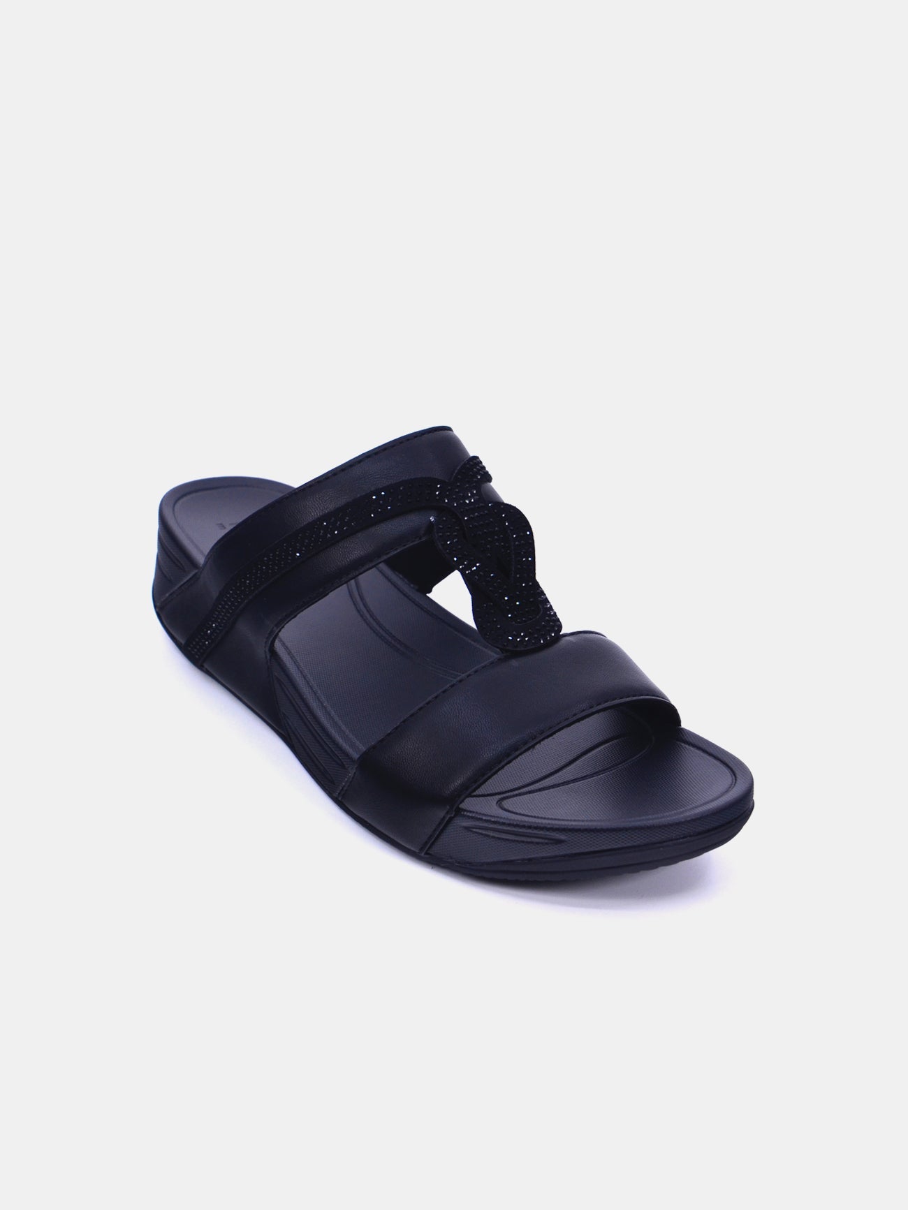 Michelle Morgan 214RJ913 Women's Casual Sandals #color_Black