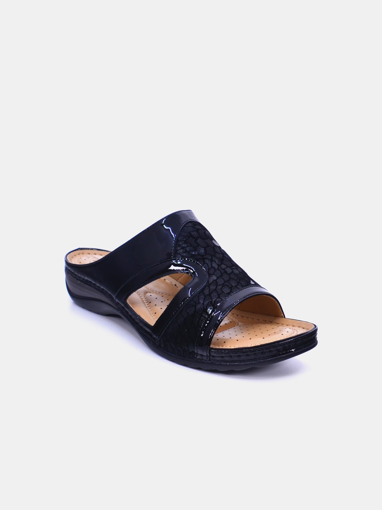 Michelle Morgan 88909-26 Women's Flat Sandals #color_Black