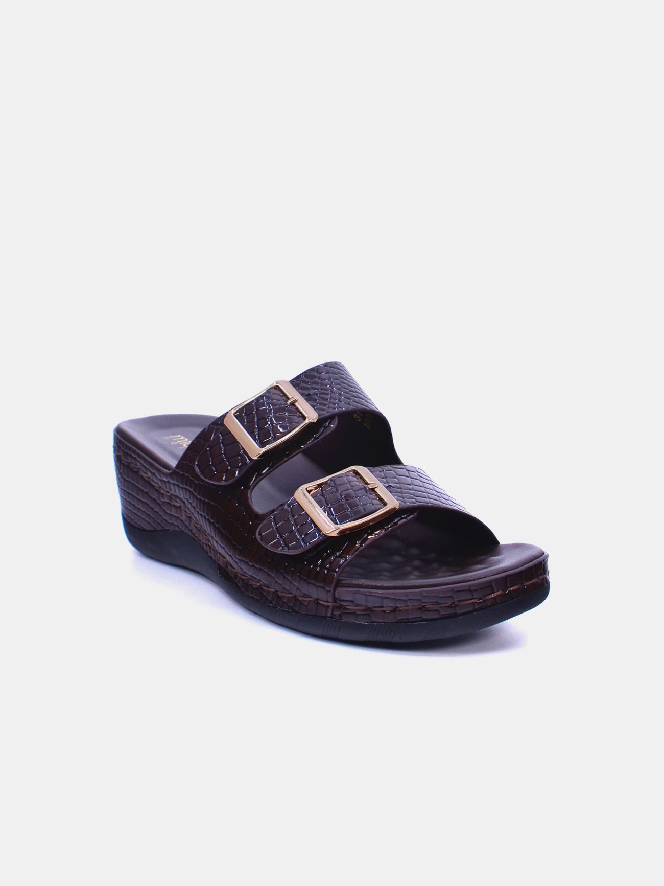 Michelle Morgan 314F7803 Women's Wedge Sandals #color_Brown