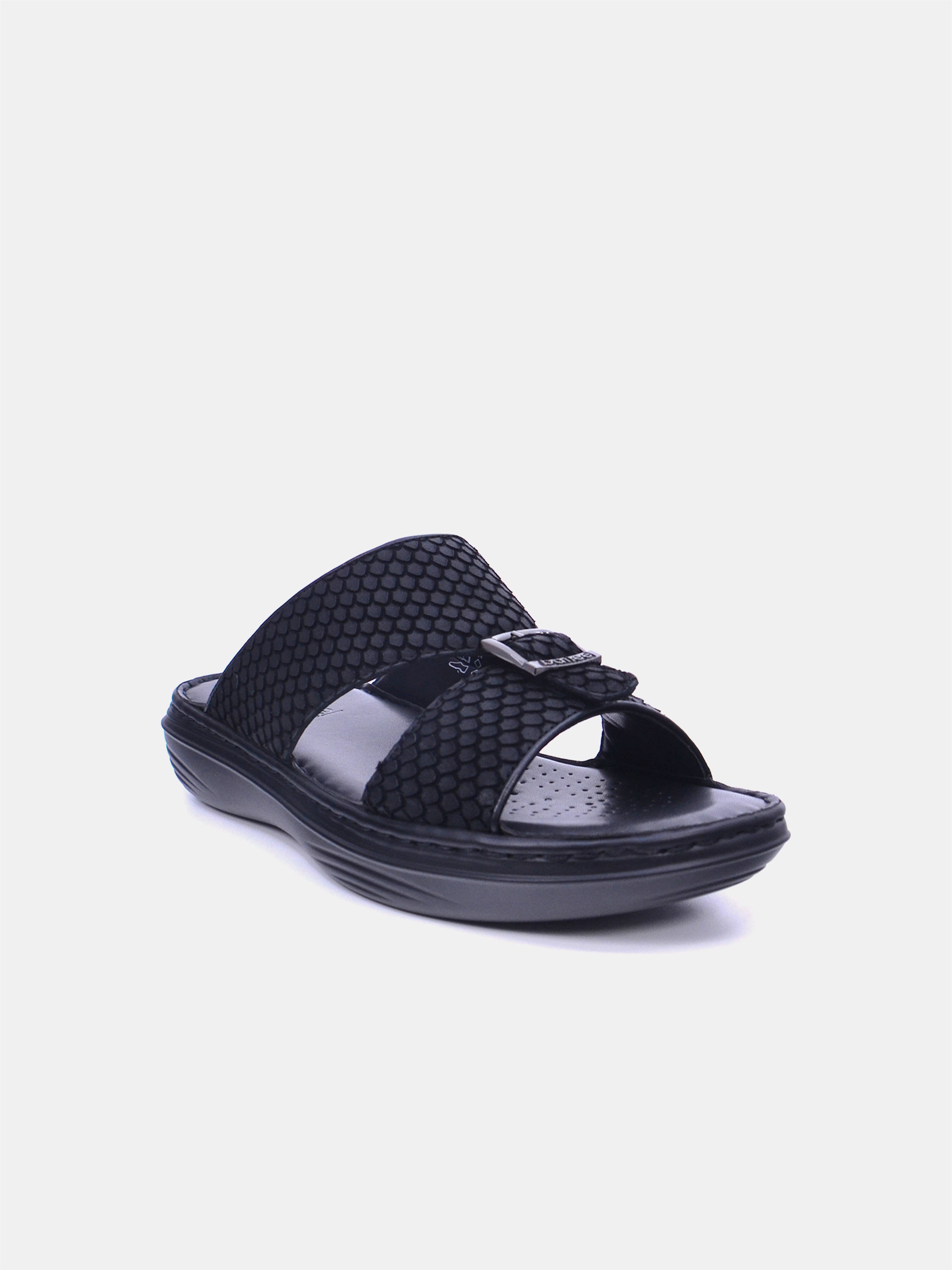 Barjeel Uno 21410-62 Men Arabic Sandals #color_Black