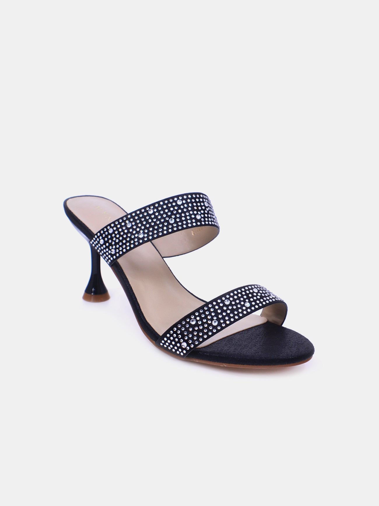 Mynaal Lylith Women's Kitten Heel Sandals #color_Black