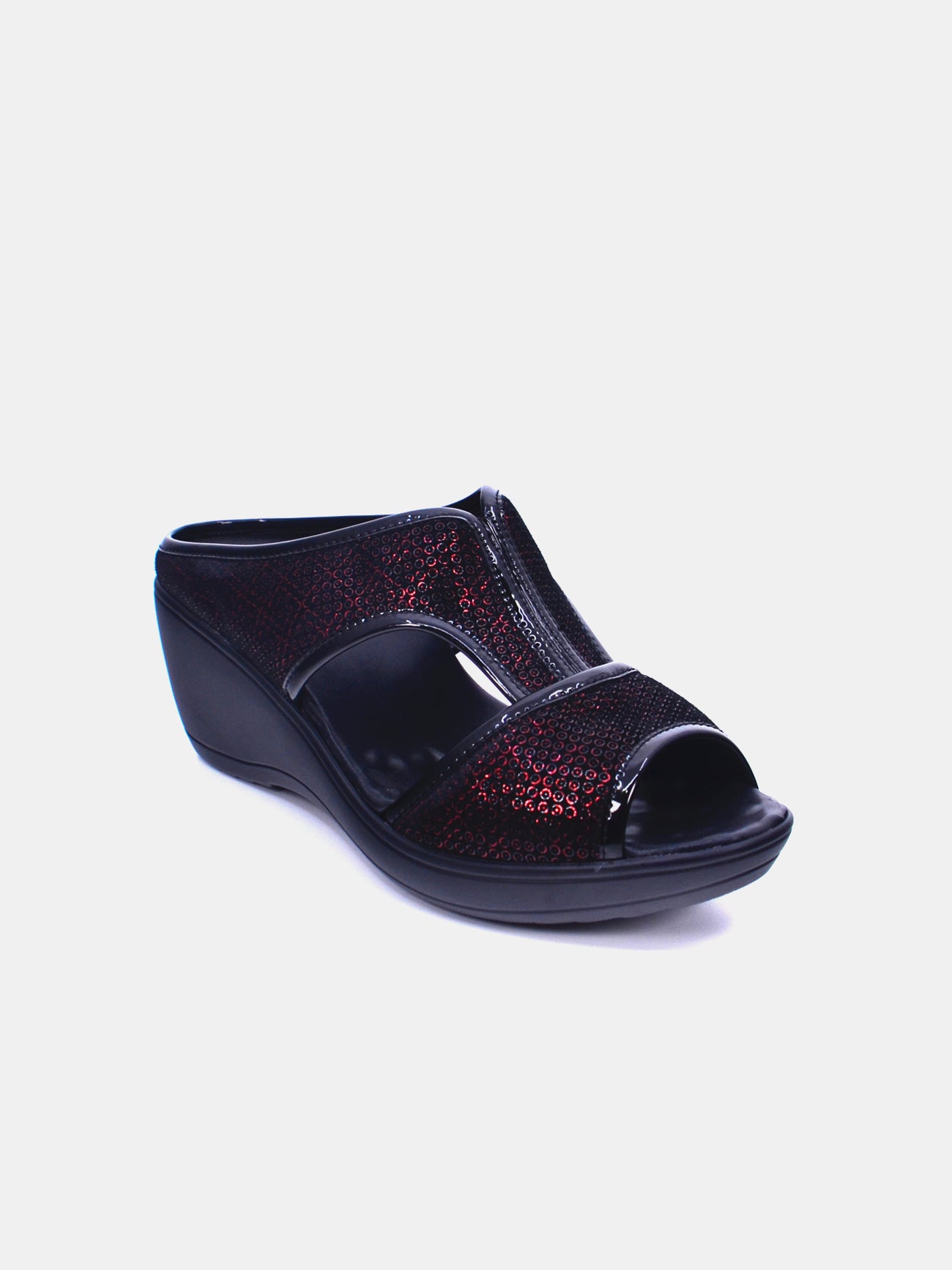 Michelle Morgan 20926-9 Women's Wedge Sandals #color_Maroon