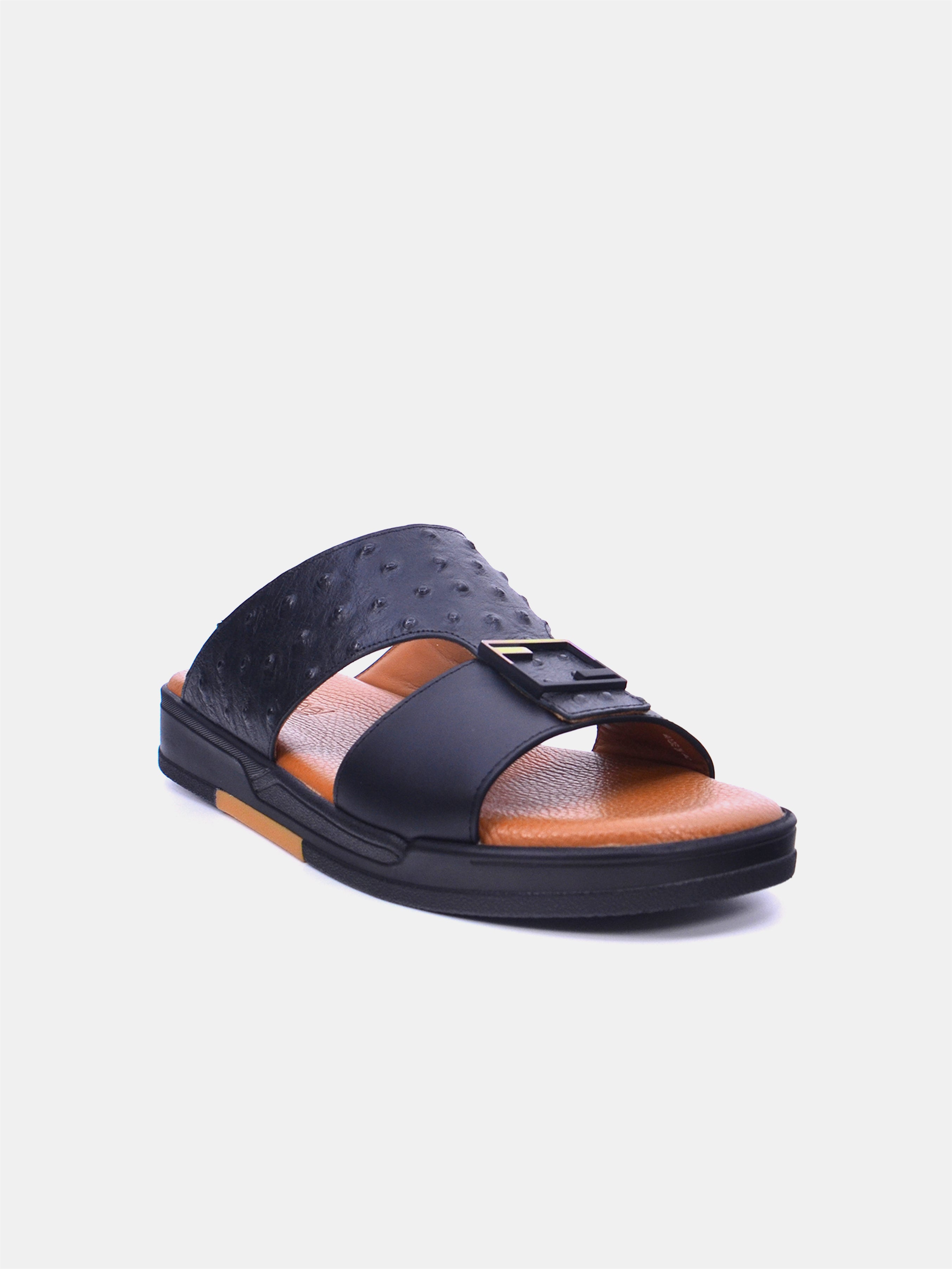 Barjeel Uno MSA132 Men Arabic Sandals #color_Black