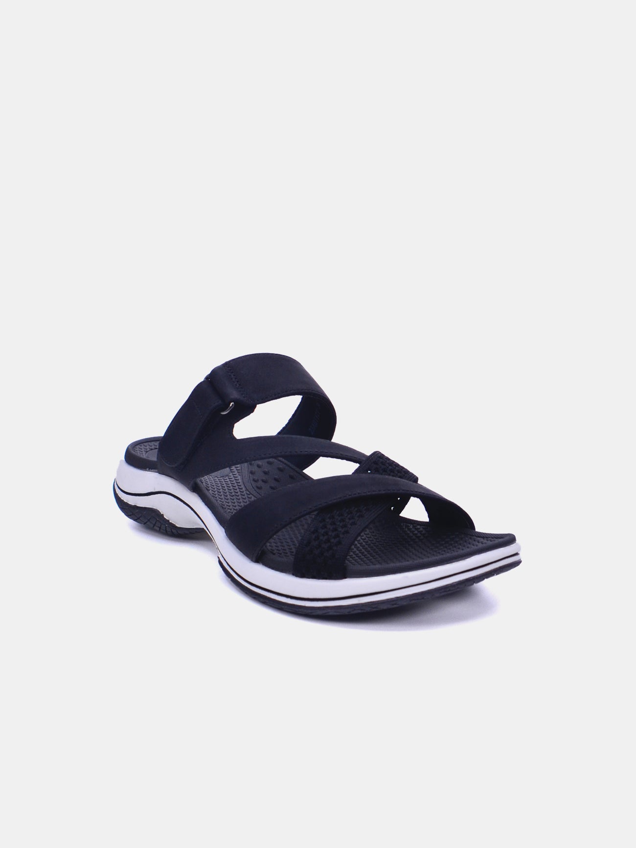 Mynaal Solara Women's Flat Sandals #color_Black