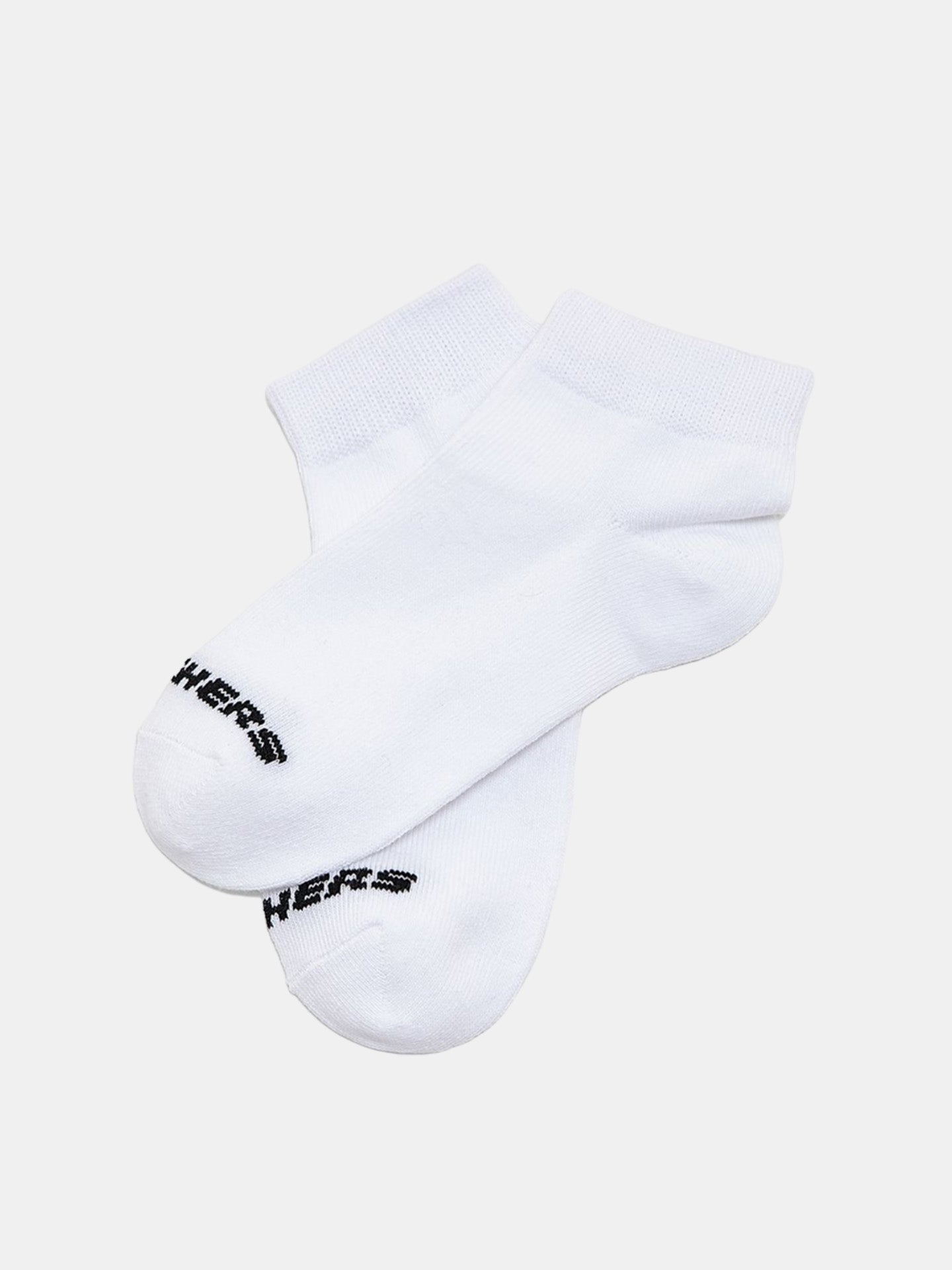 Skechers Kids 3 Pack Unisex Non Terry Qtr Crew - Flat Knit Ankle Socks #color_White