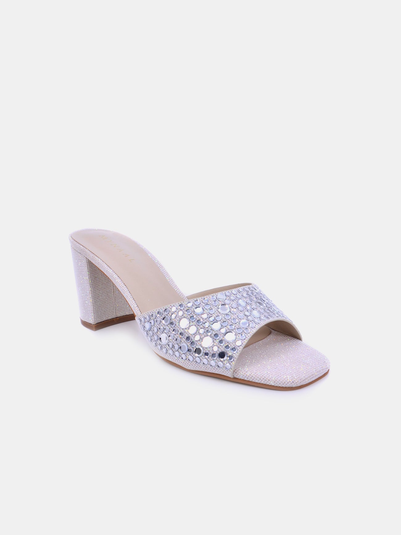 Mynaal Elixo Women's Block Heel Sandals #color_Beige