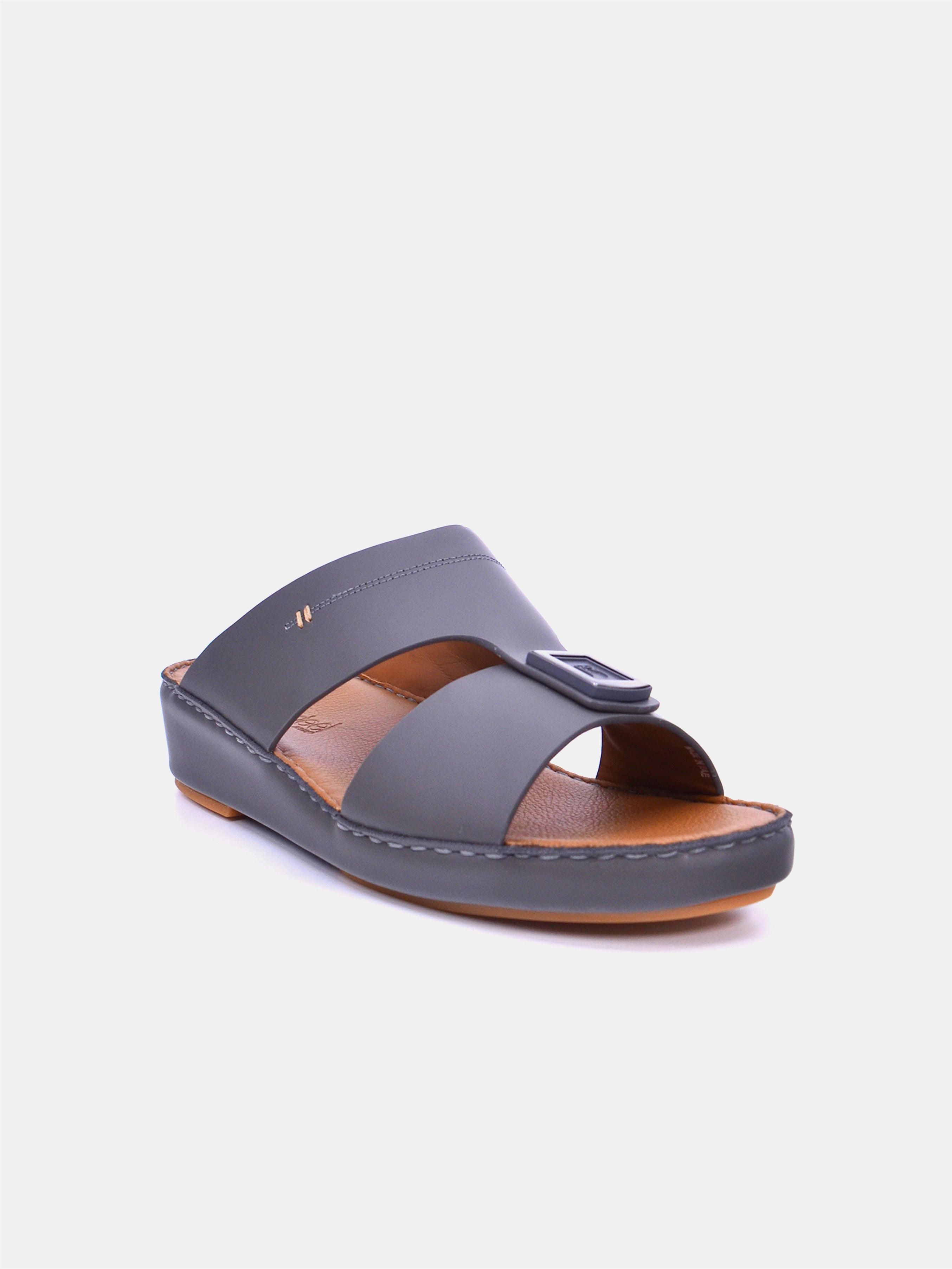 Barjeel Uno BS36 Men's Arabic Sandals #color_Gray