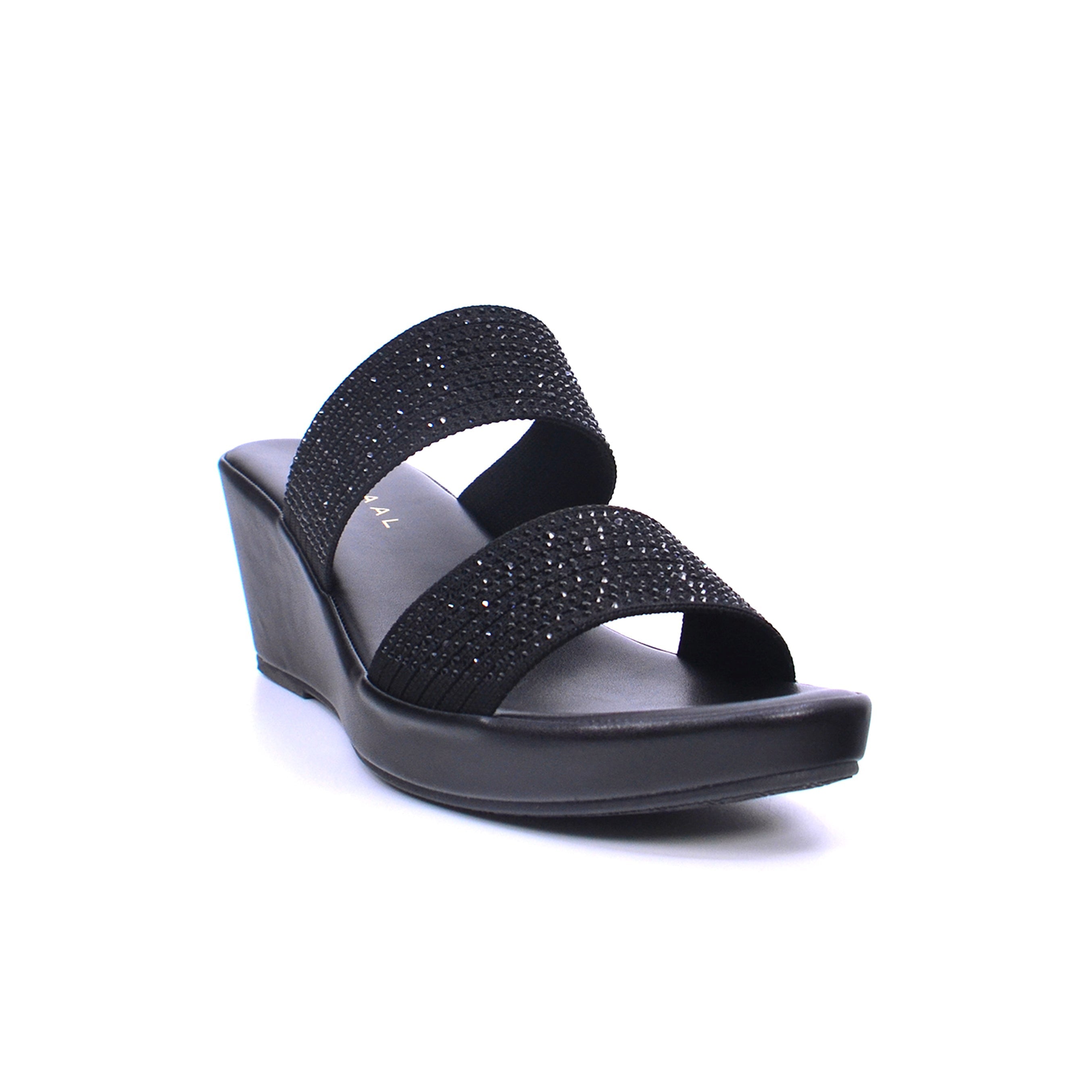 Mynaal 414Rc012 Women's Wedge Sandal #color_Black