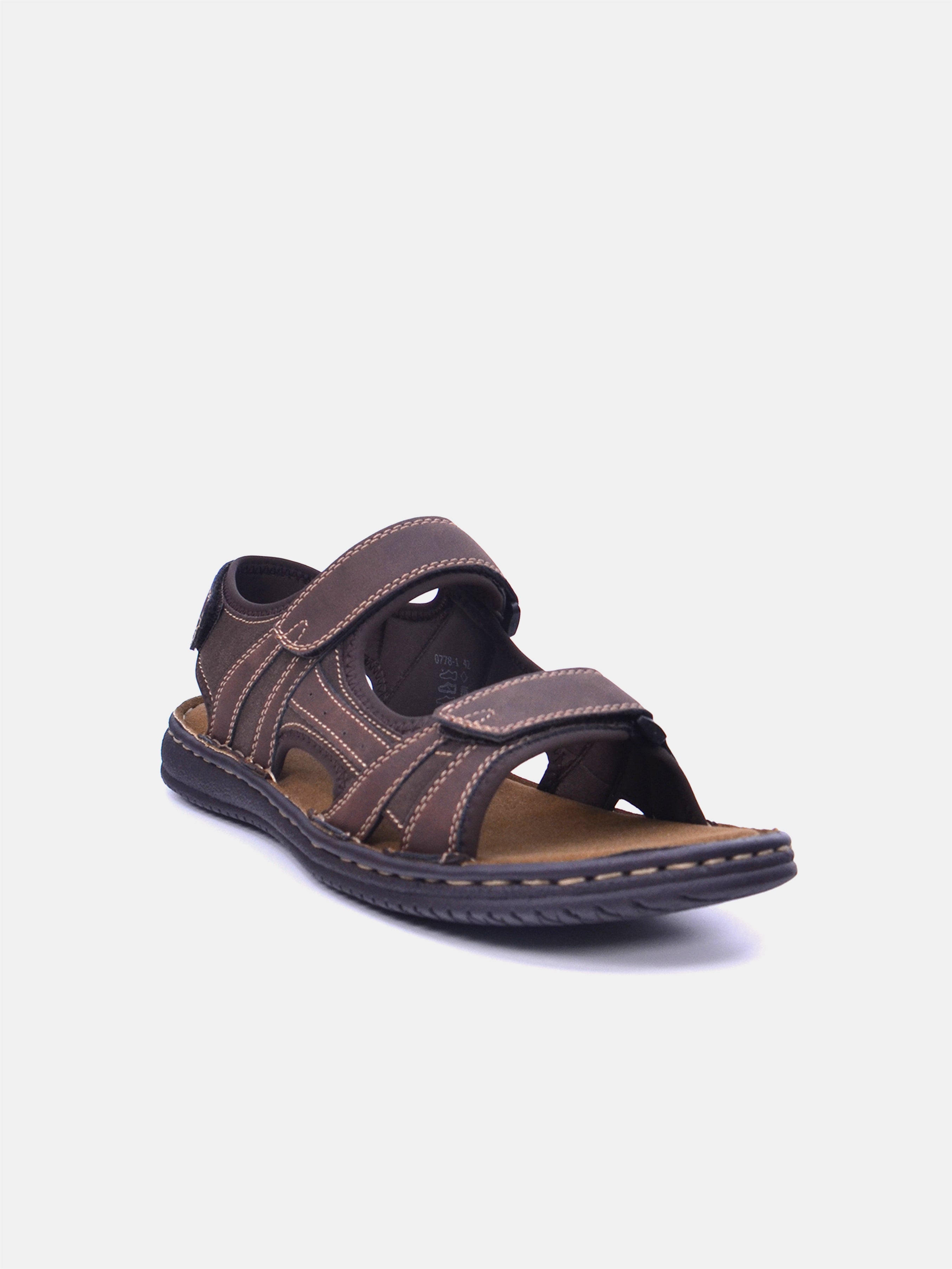 Barjeel Uno 0778-2 Men Casual Sandals #color_Brown