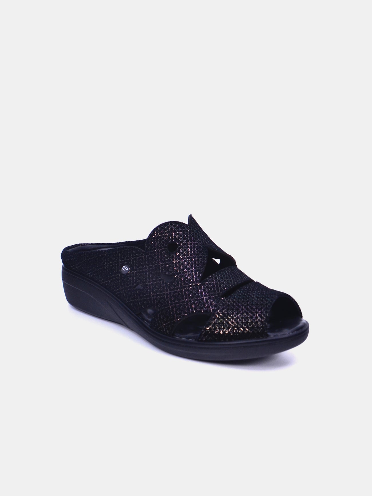 Michelle Morgan 2418-5 Women's Flat Sandals #color_Black