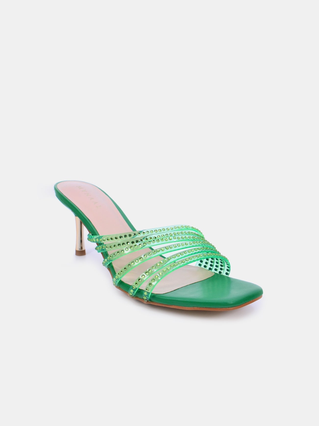 Mynaal Shyna Women's Pencil Heel Sandals #color_Green