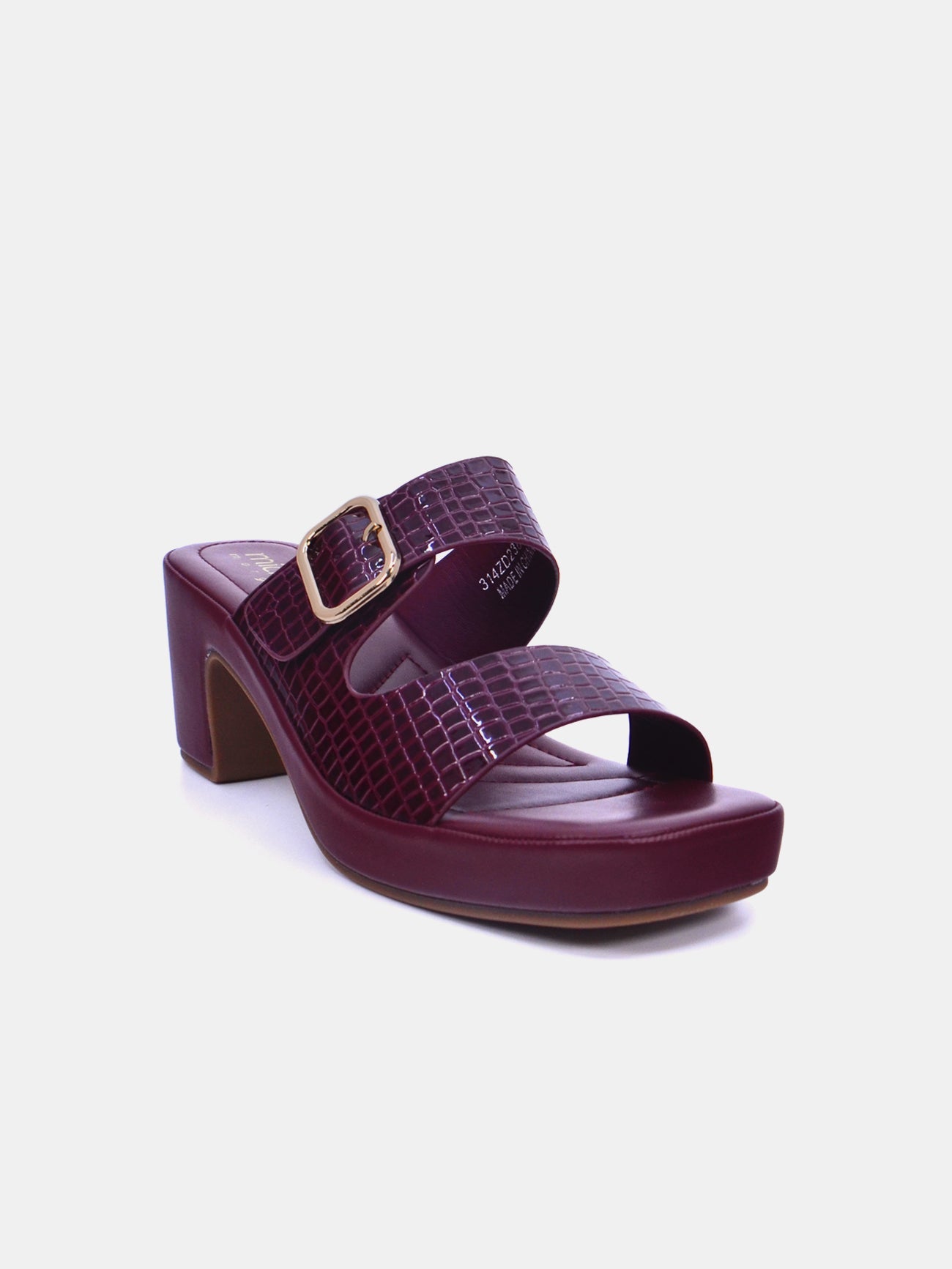 Michelle Morgan 314ZD238 Women's Heeled Sandals #color_Maroon