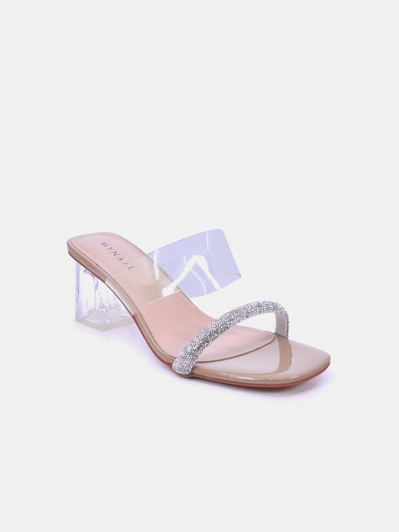 Mynaal Quira Women's Block Heel Sandals #color_Beige