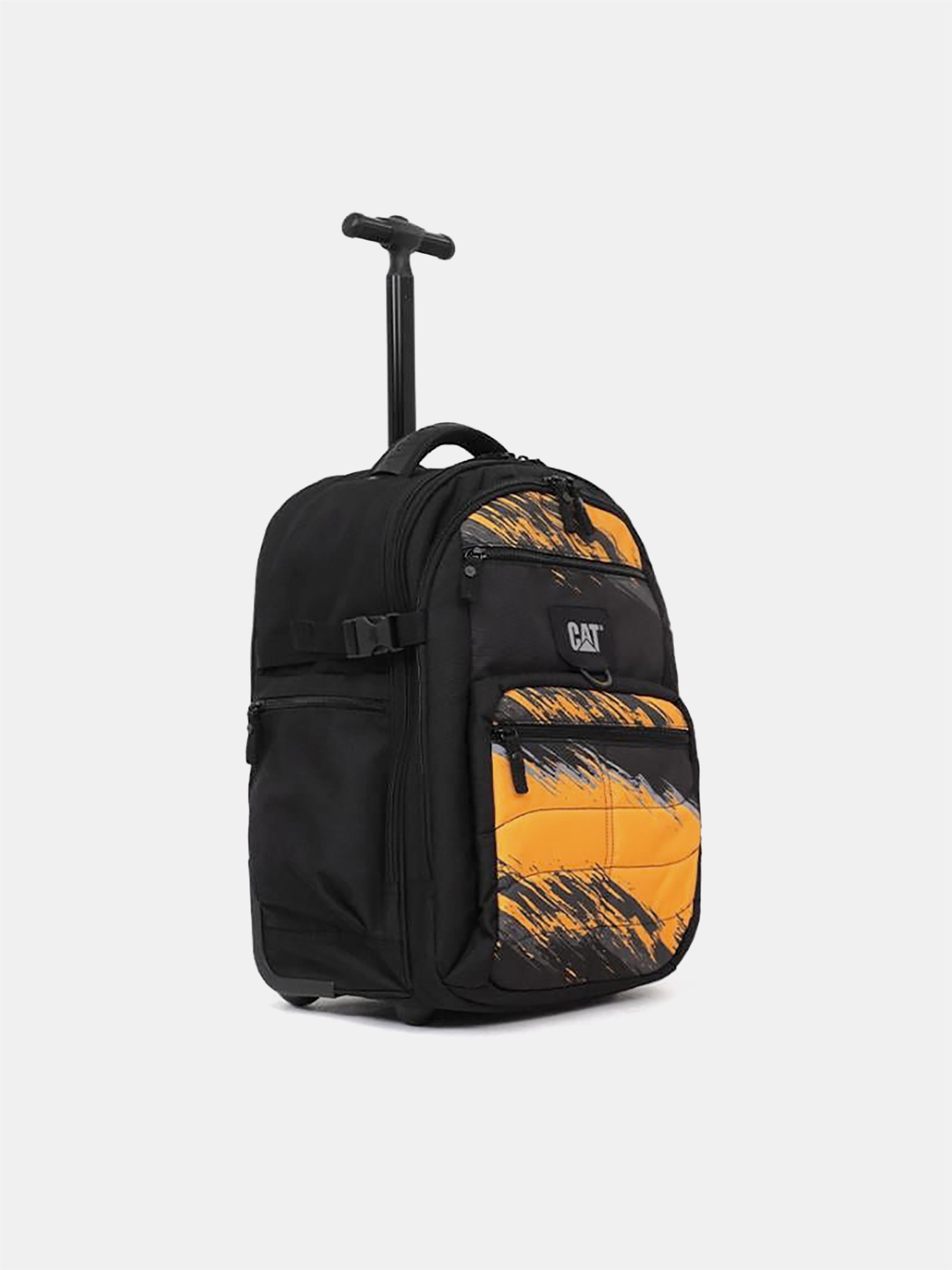 Caterpillar RollRover 2 Wheel Trolley Bag #color_Brushstroke Yellow/Grey/Black