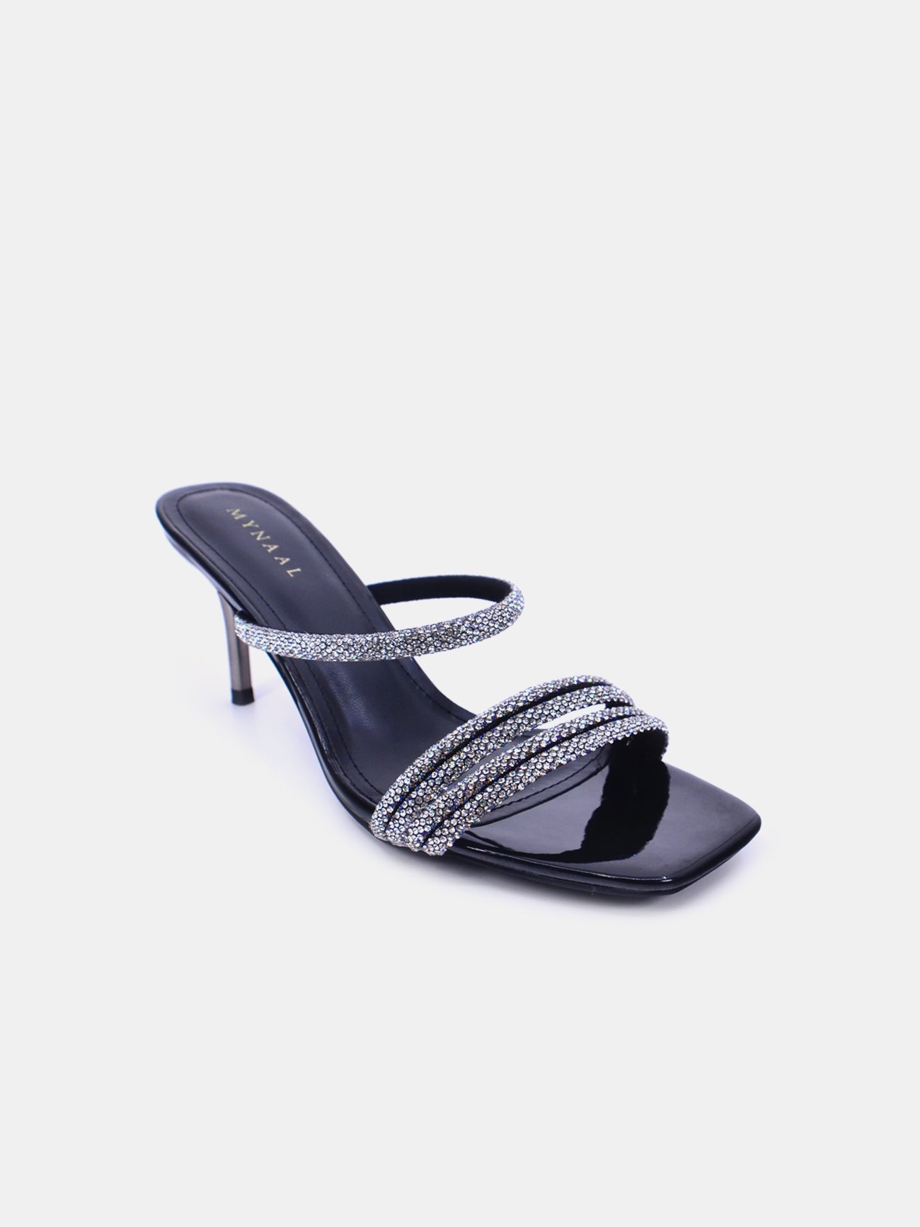 Mynaal Seralis Women's Pencil Heel Sandals #color_Black