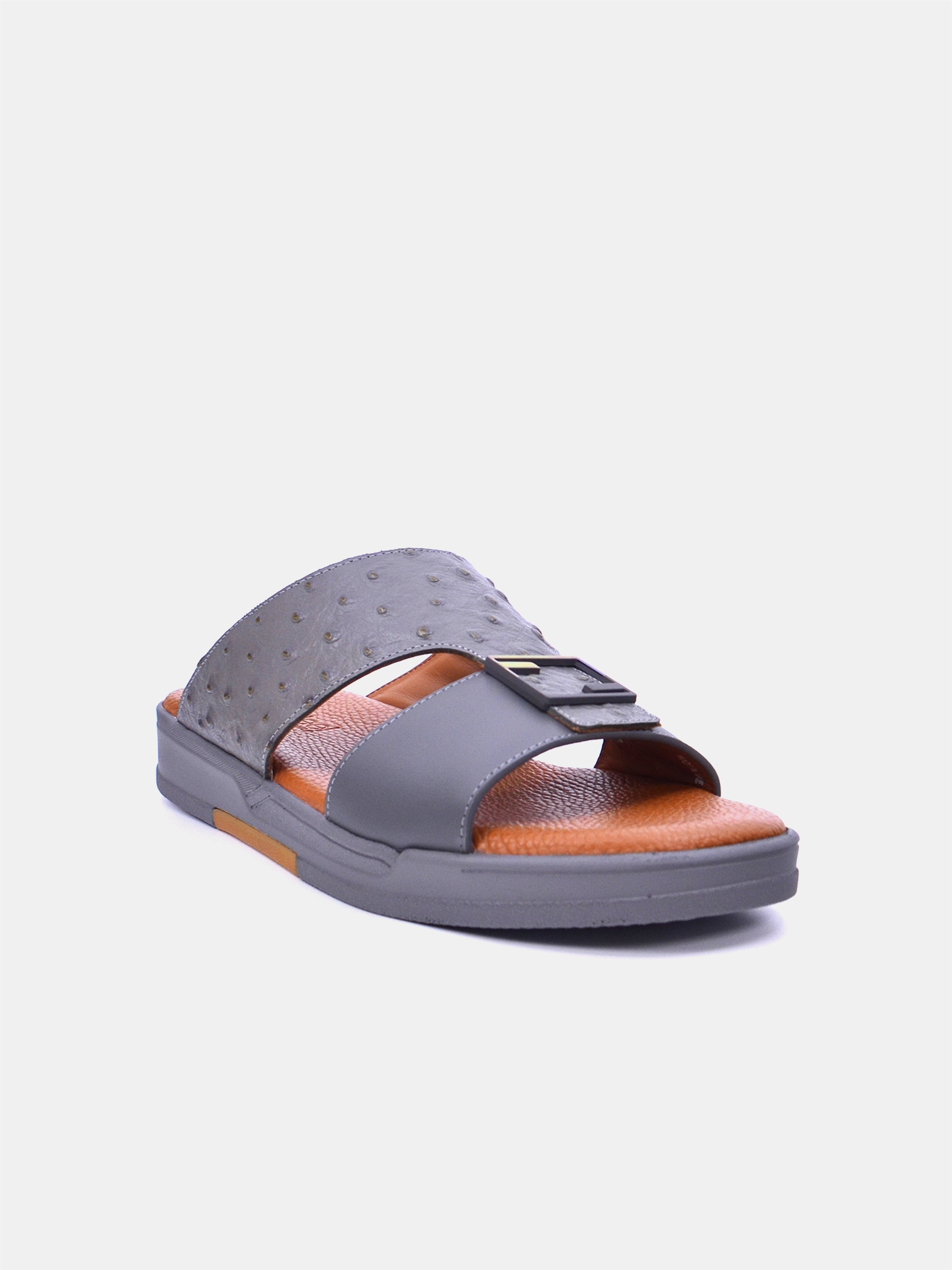 Barjeel Uno MSA132 Men Arabic Sandals #color_Gray