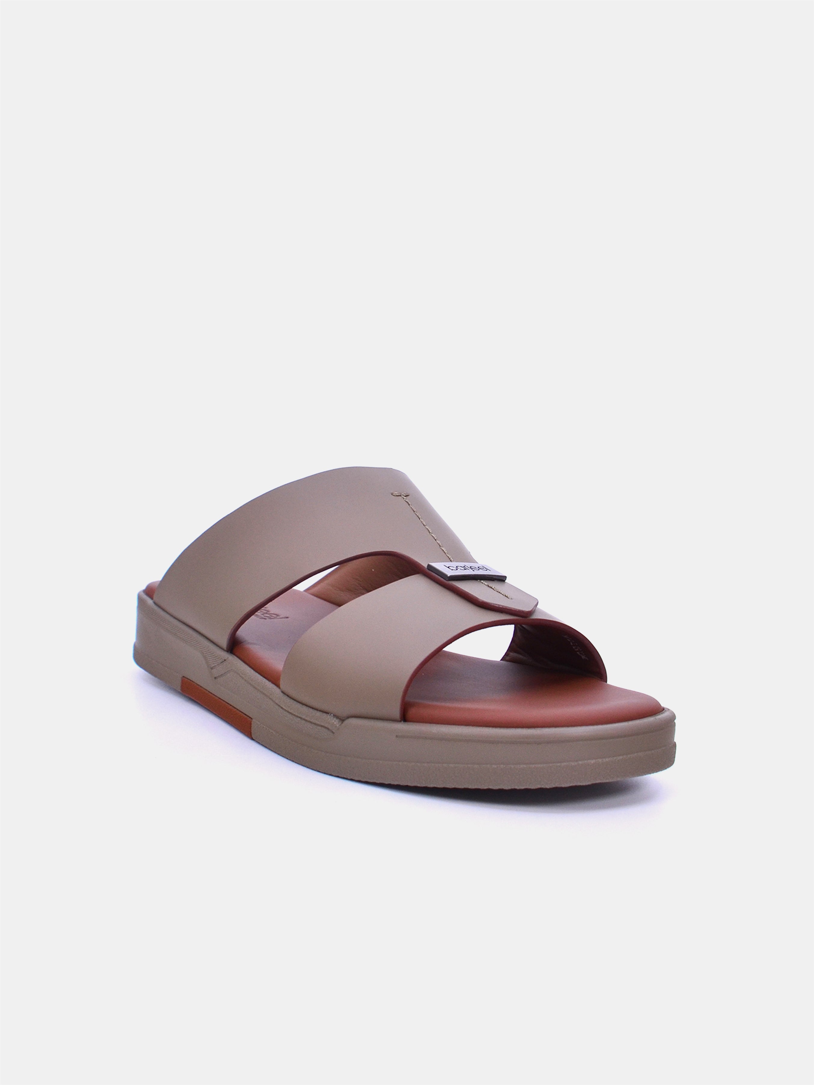 Barjeel Uno TAM Sole MSA-127 Men's Arabic Sandals #color_dark beige