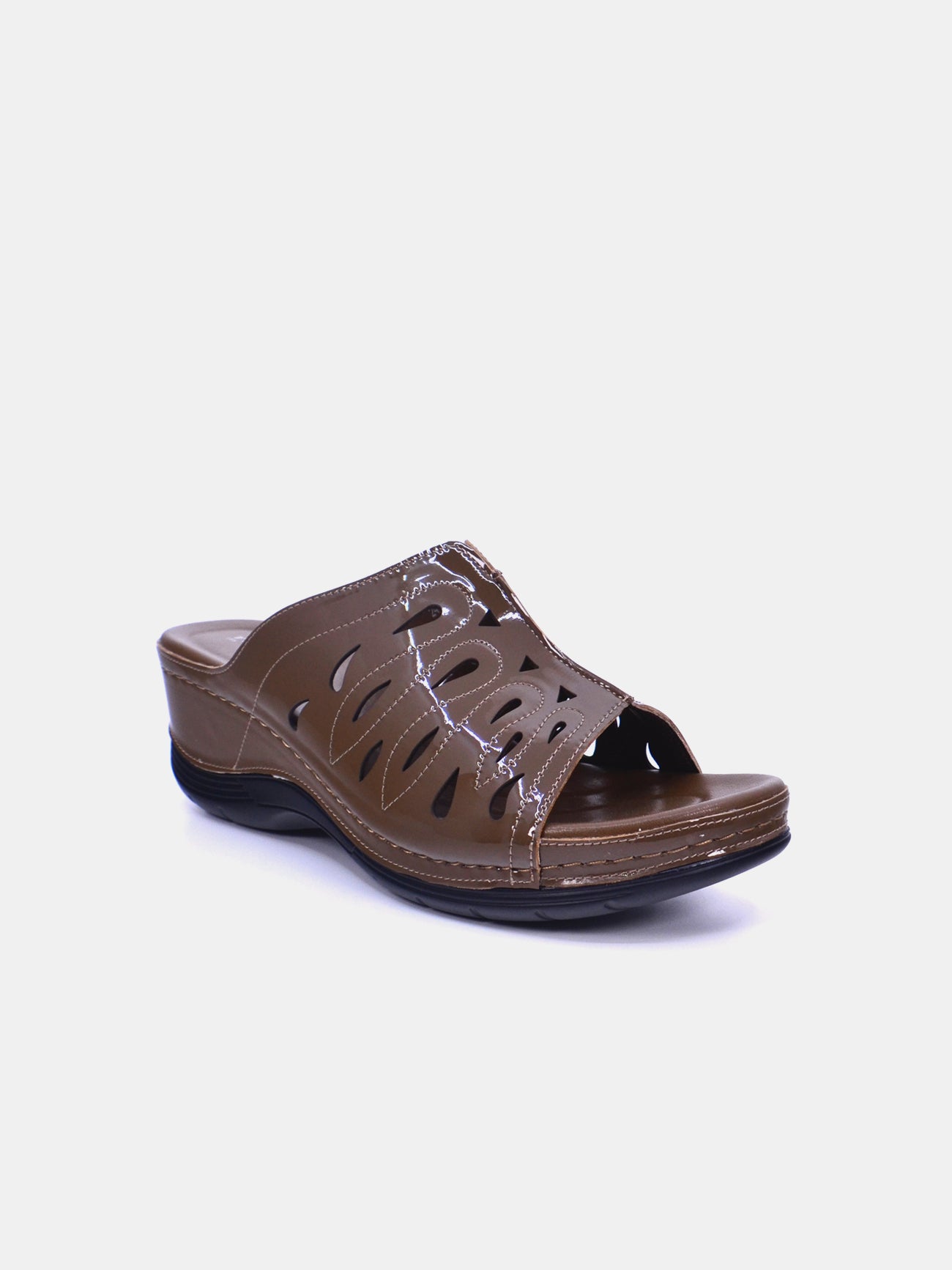 Michelle Morgan 2407-2 Women's Wedge Sandals #color_Green