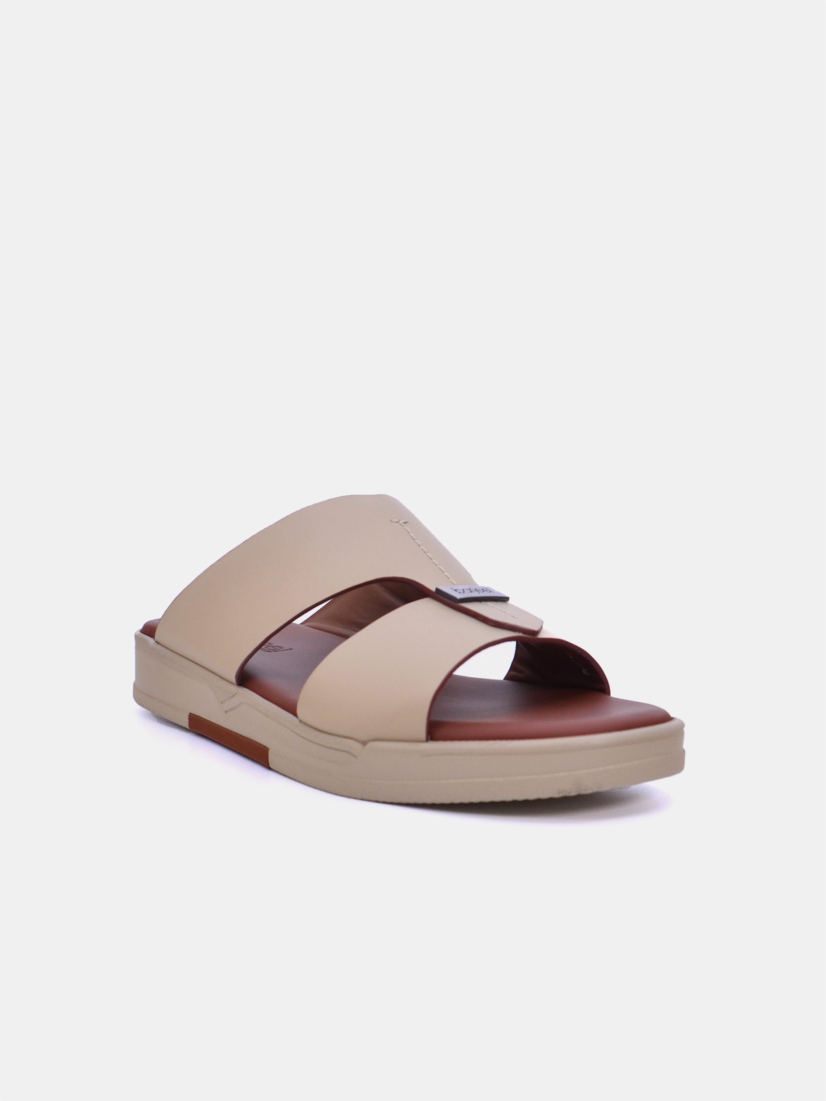 Barjeel Uno TAM Sole MSA-127 Men's Arabic Sandals #color_beige