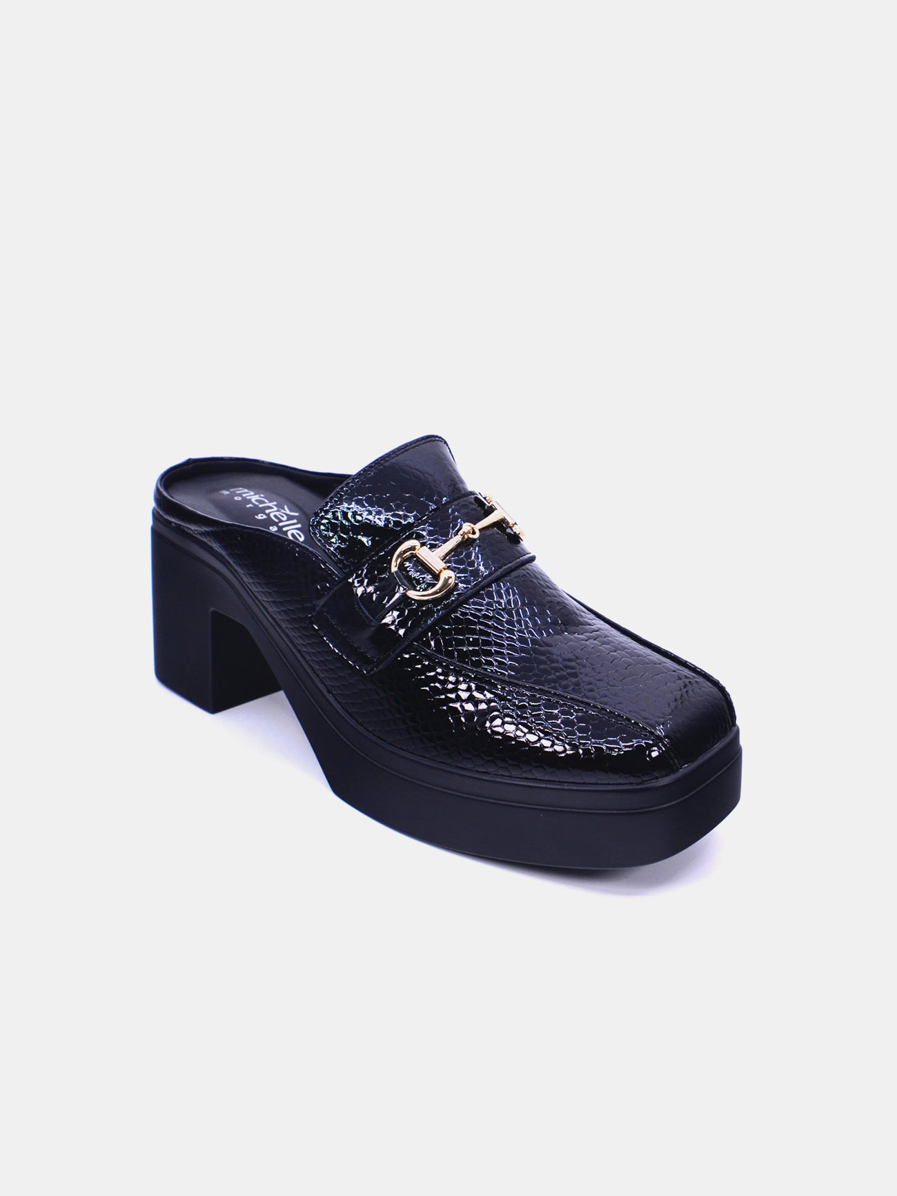Michelle Morgan 2207-6 Women's Slip On Sandals #color_Black
