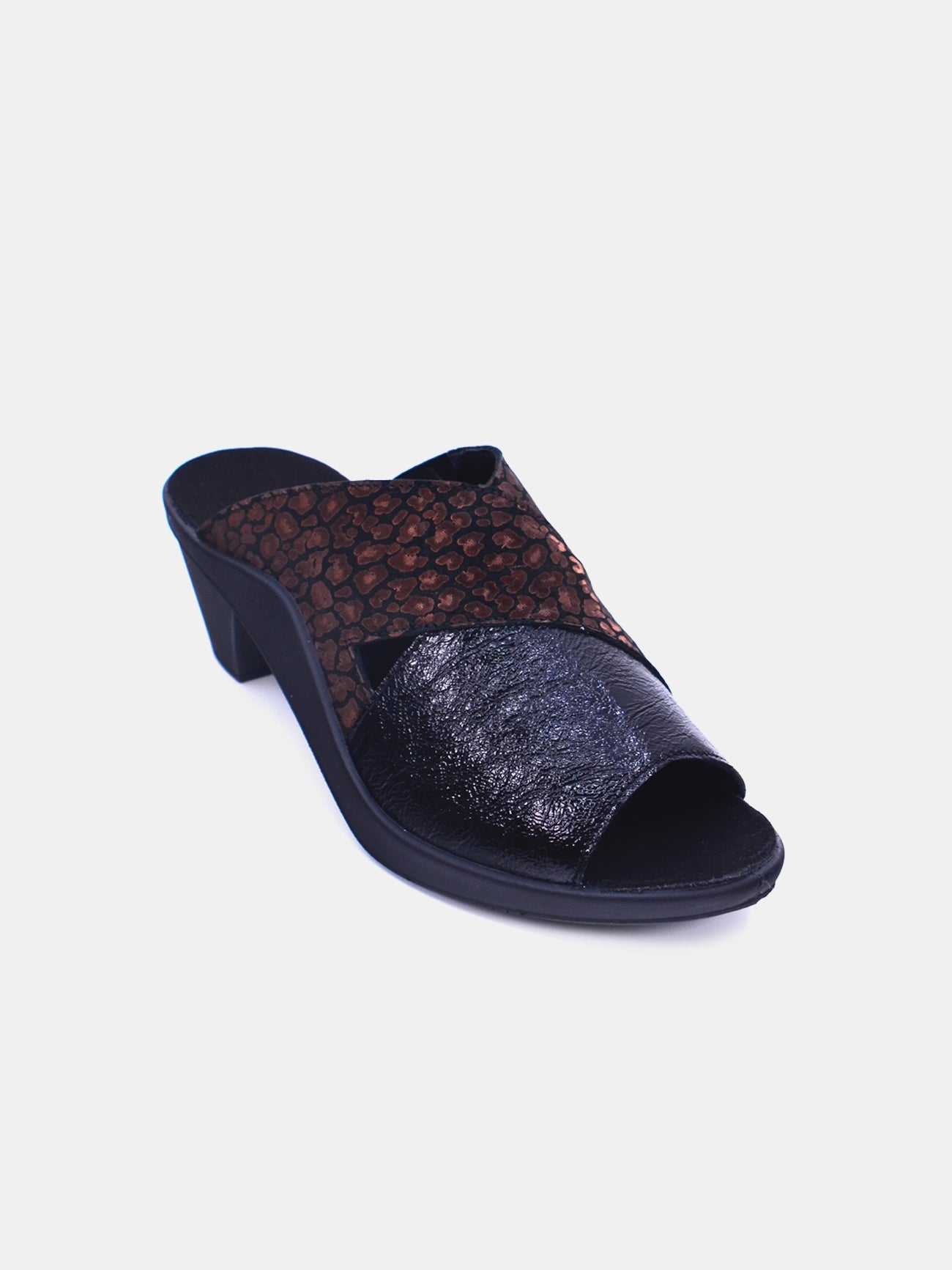 Romika 27163-AR552 Heel Sandals #color_Black / Gold