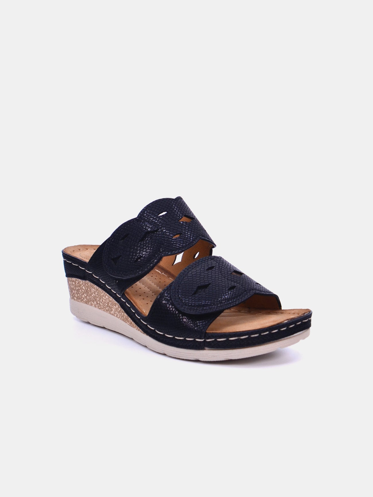Romika 36604-AR633 Wedge Sandals #color_Black