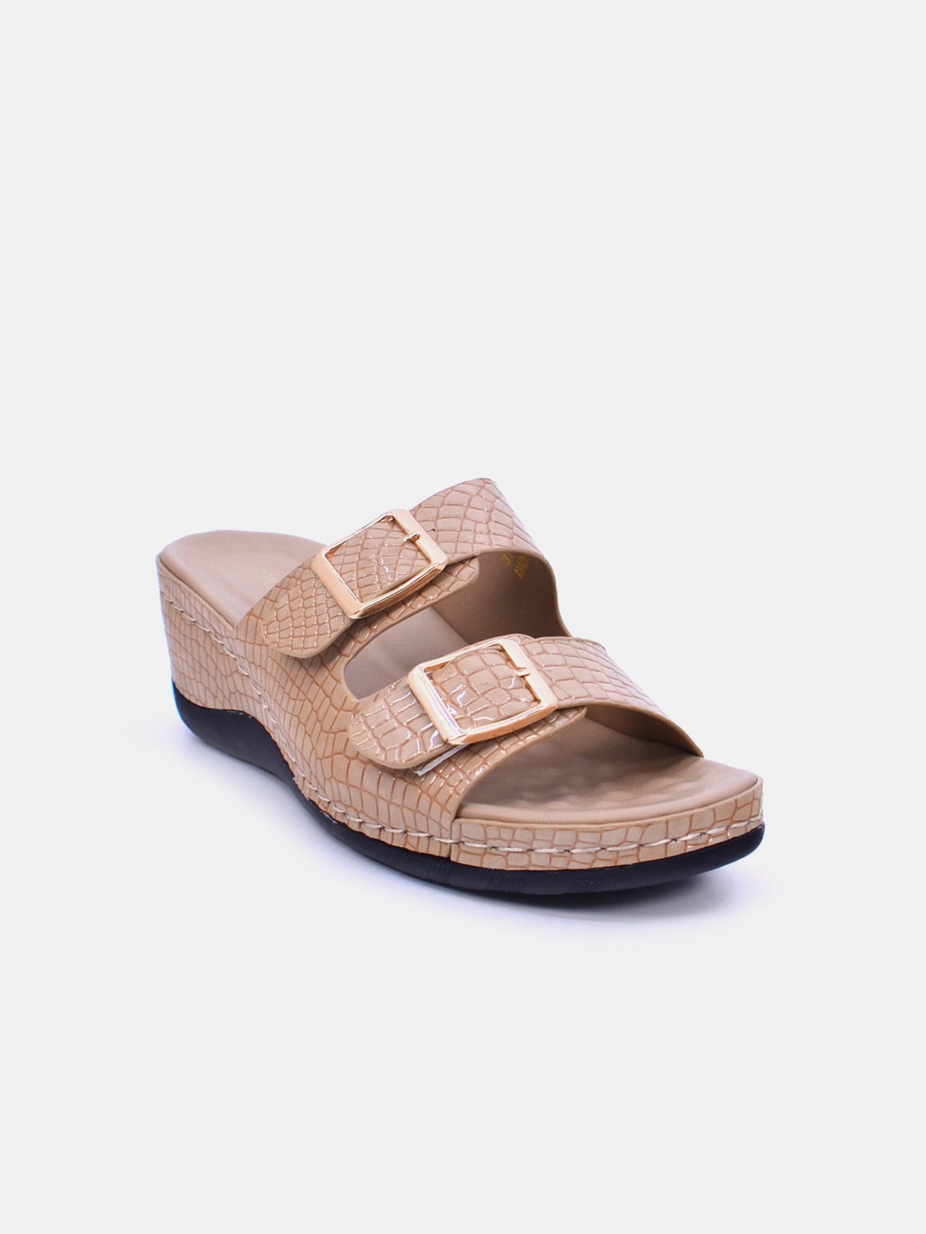Michelle Morgan 314F7803 Women's Wedge Sandals #color_Beige