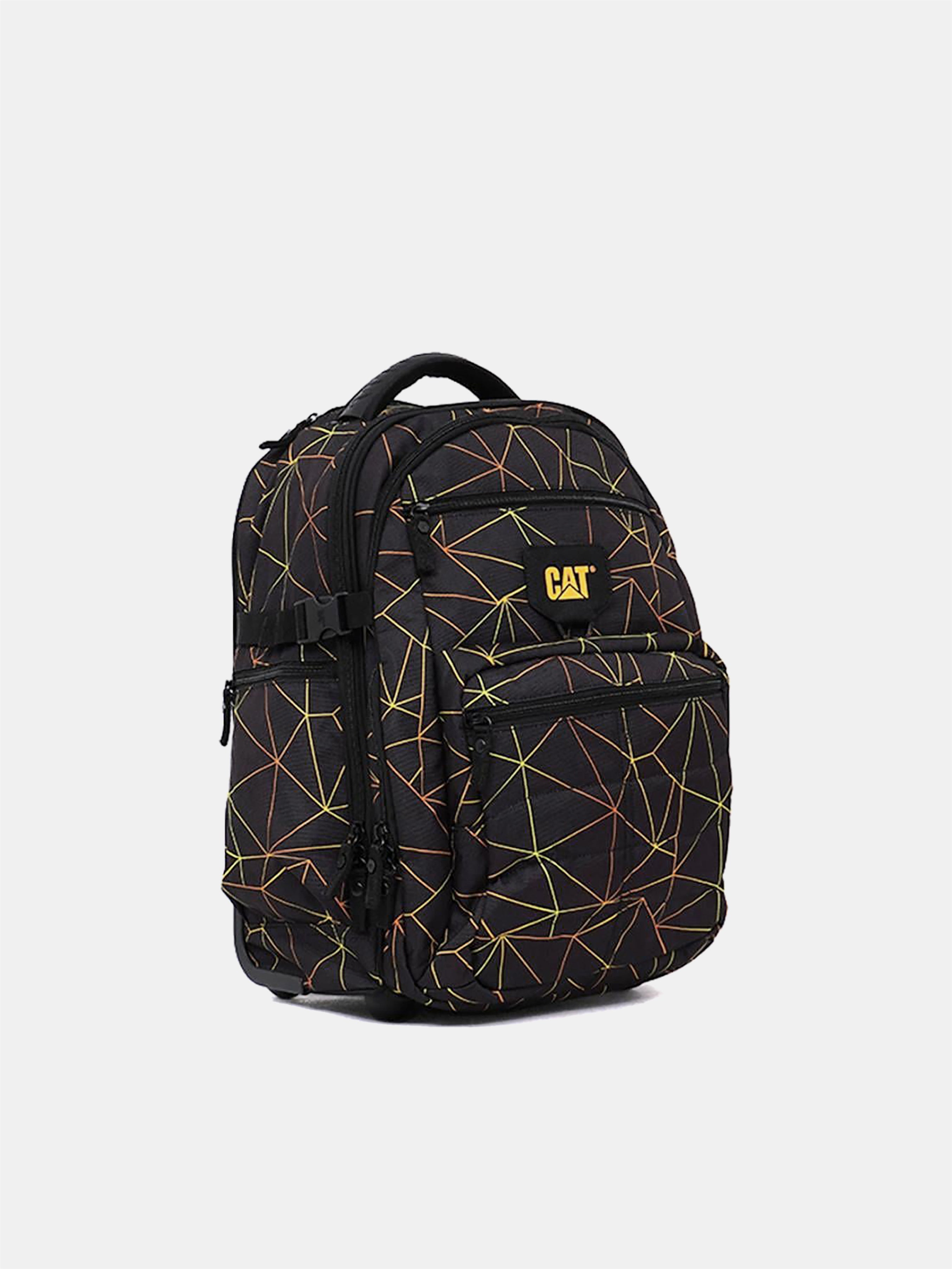 Caterpillar RollRover 2 Wheel Trolley Bag #color_Geometric Line Yellow