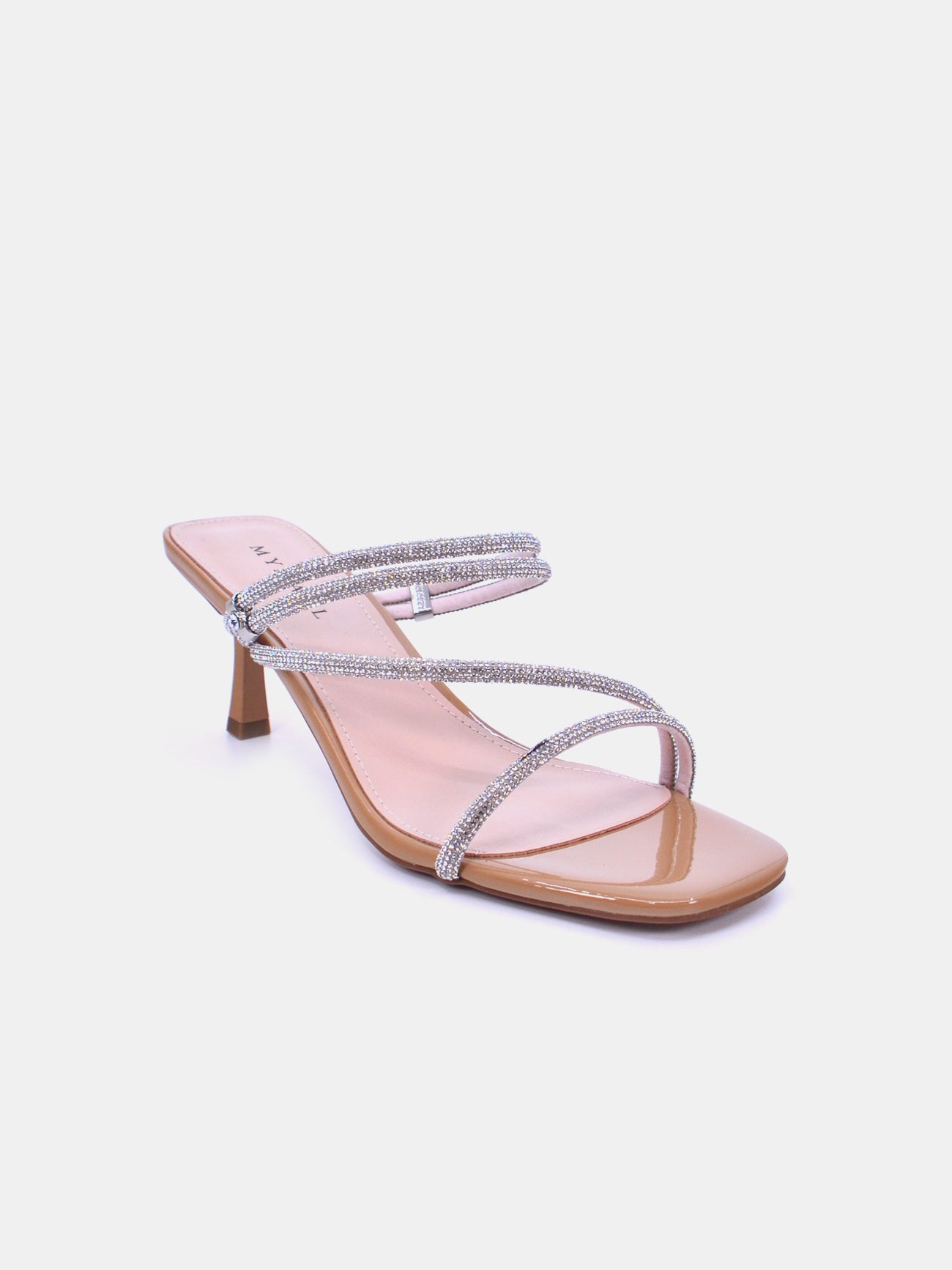 Mynaal Ethra Women's Pencil Heel Sandals #color_Beige