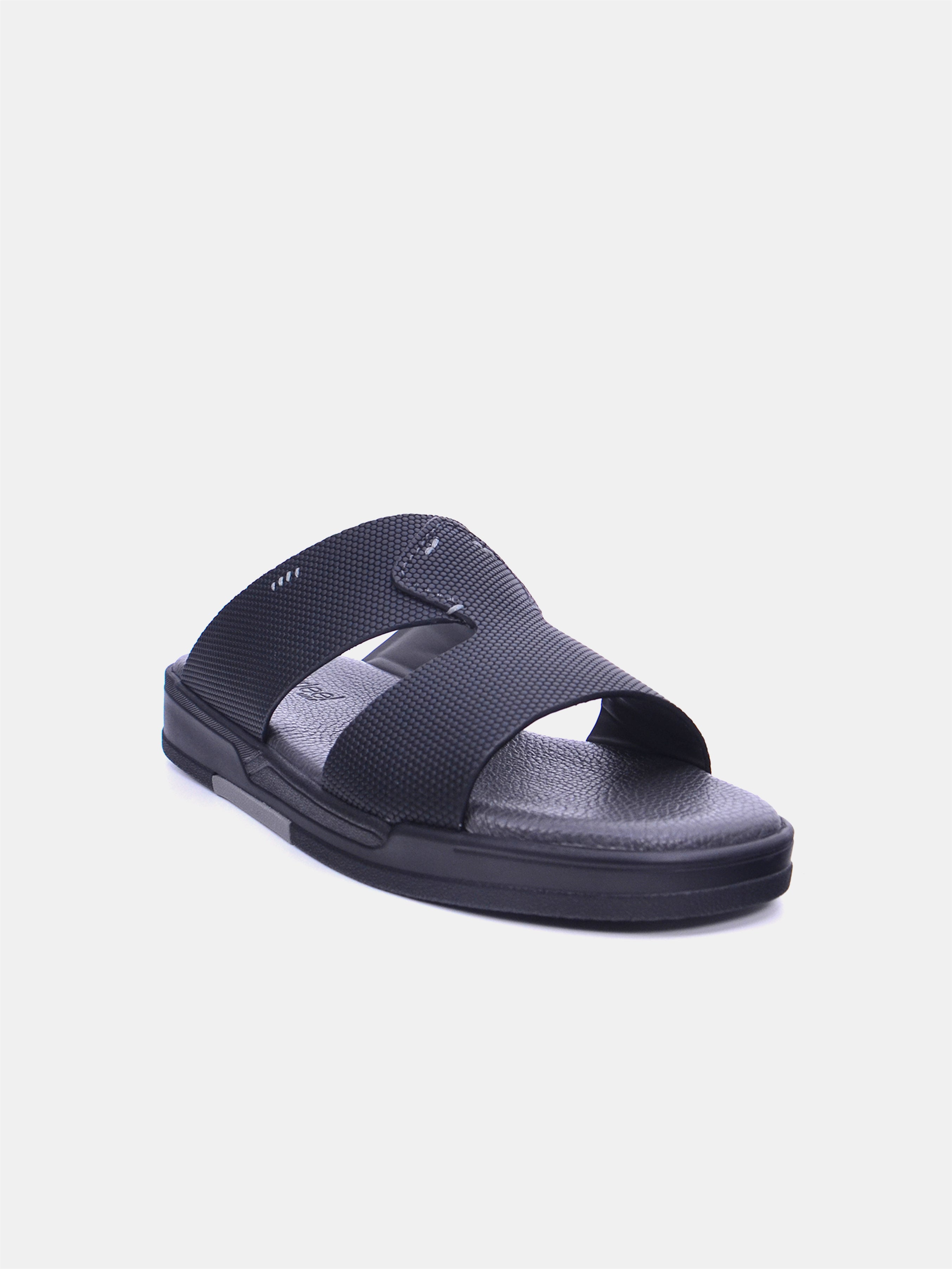 Barjeel Uno MSA134 Men Arabic Sandals #color_Black