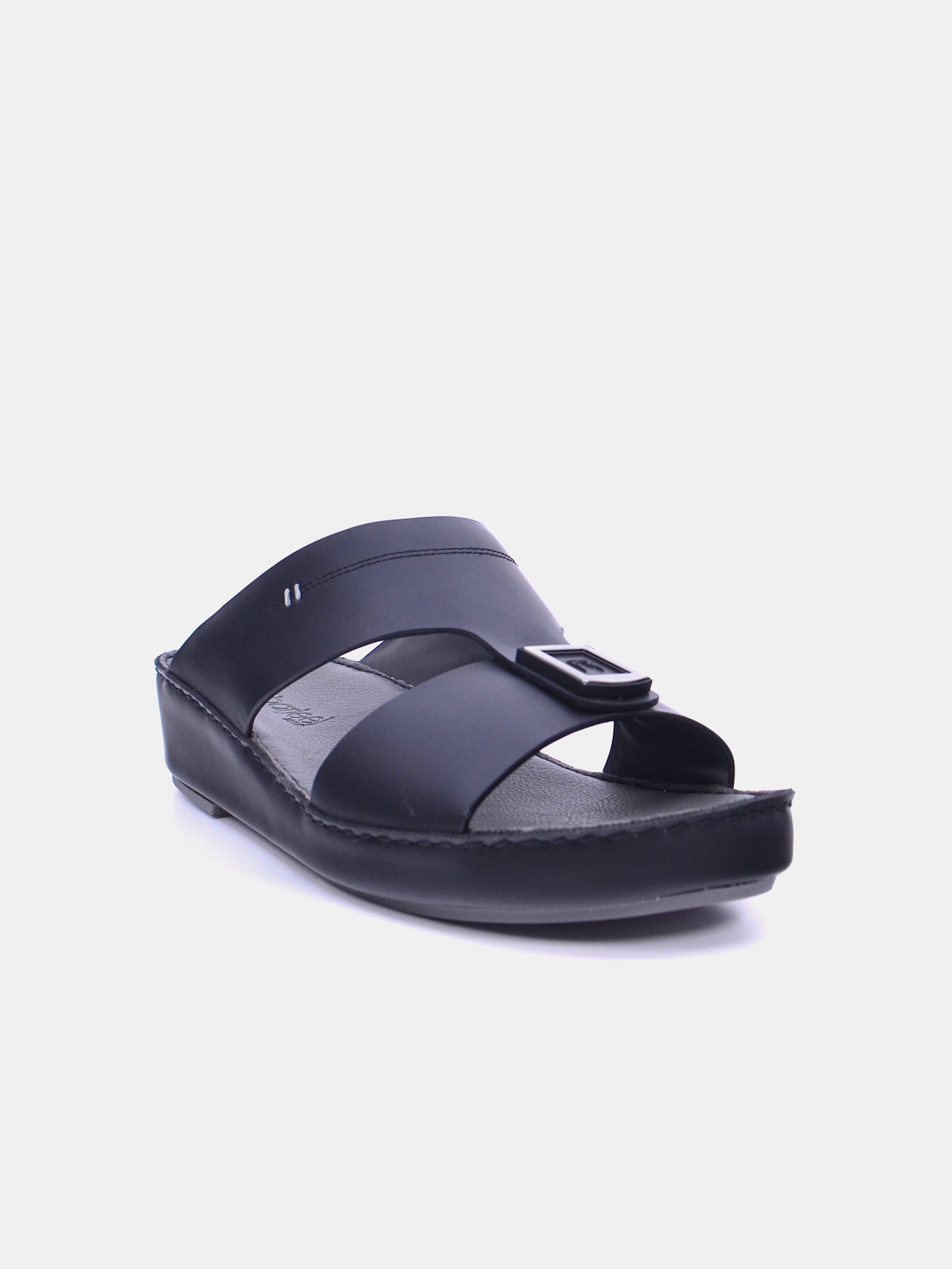 Barjeel Uno BS36 Men's Arabic Sandals #color_Black