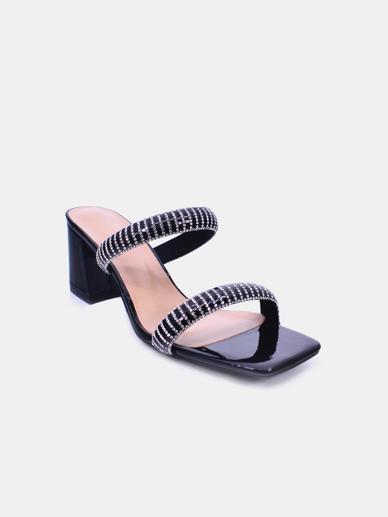 Mynaal Zenni Women's Block Heel Sandals #color_Black