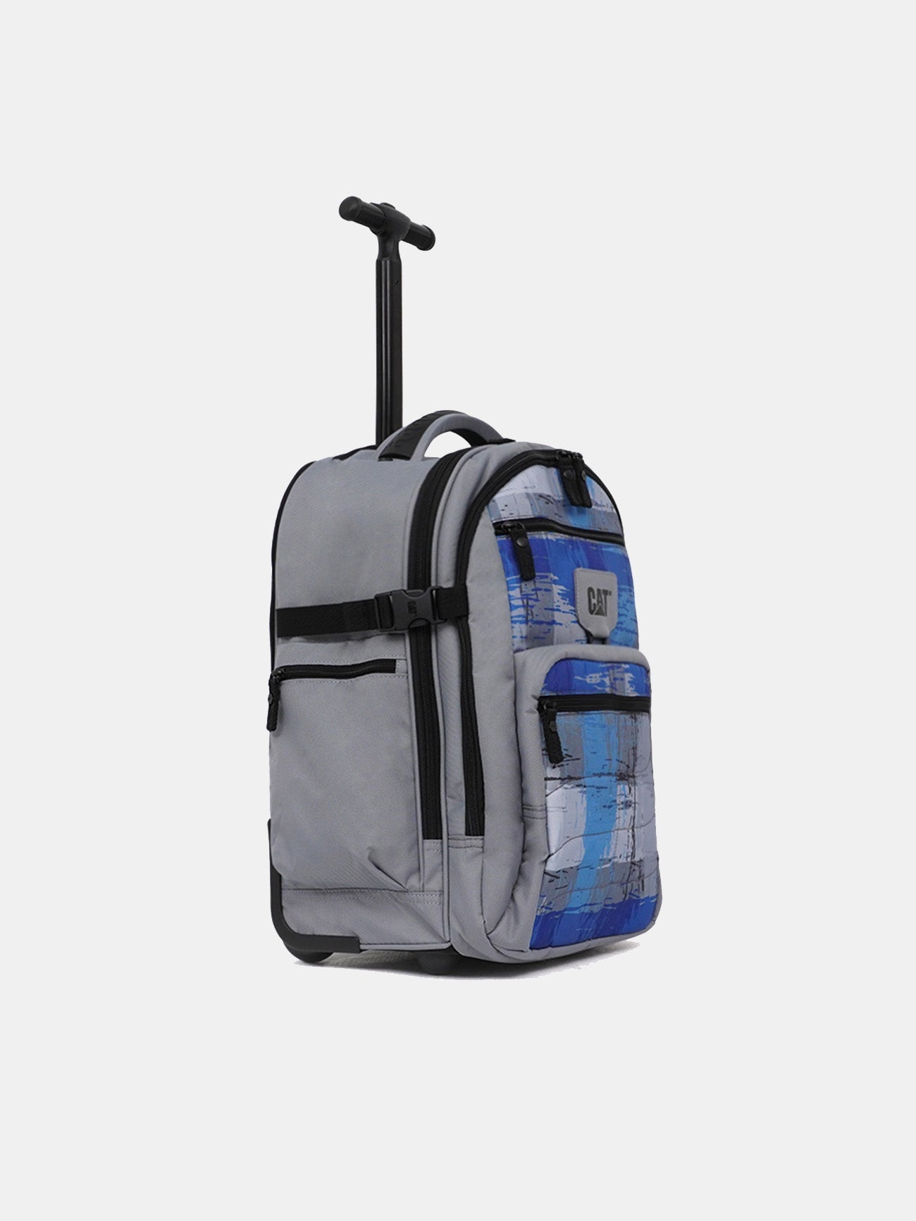 Caterpillar RollRover 2 Wheel Trolley Bag #color_brush grid blue/grey