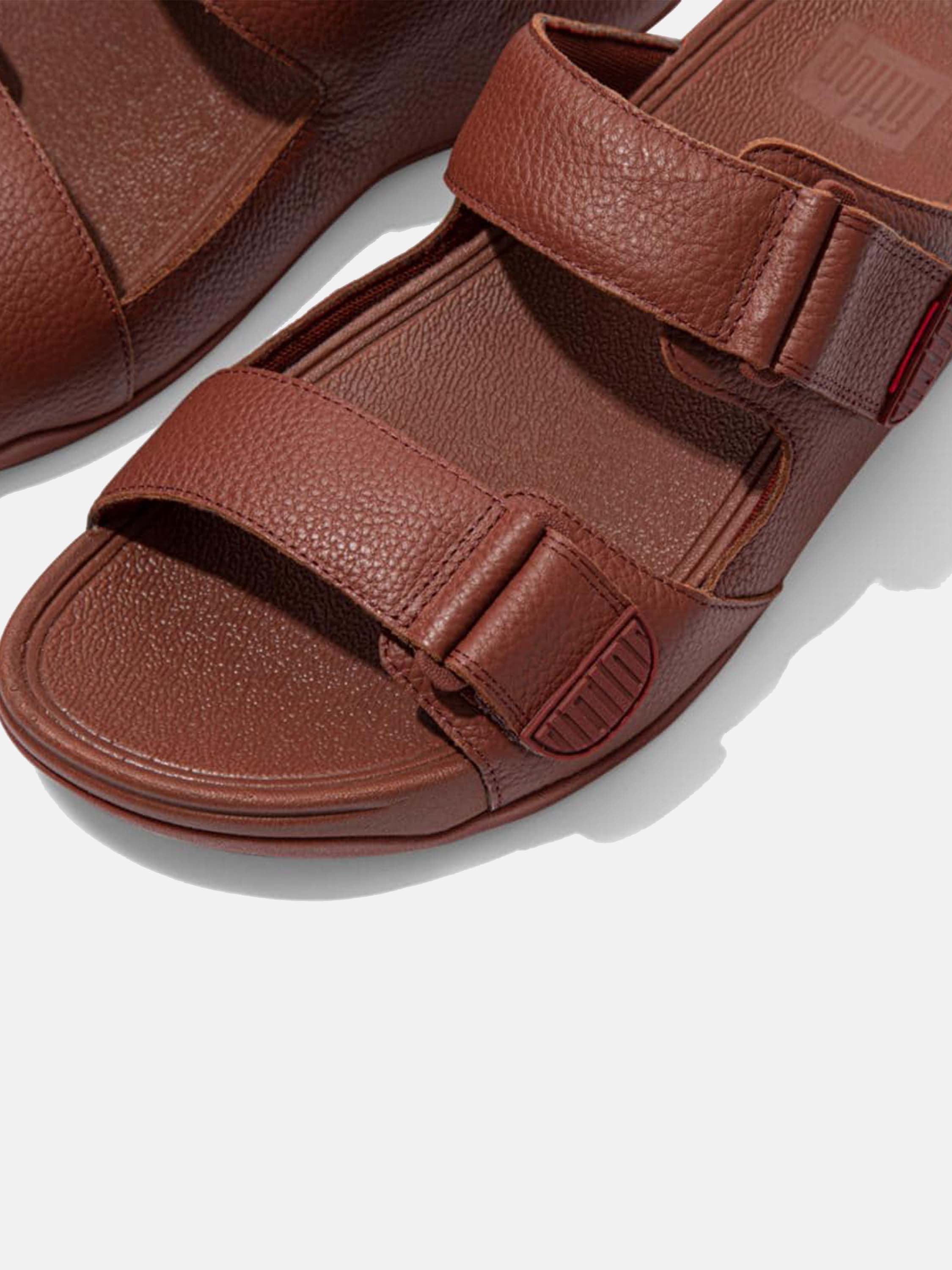 Fitflop Men's Gogh Moc Leather Sandals #color_Red