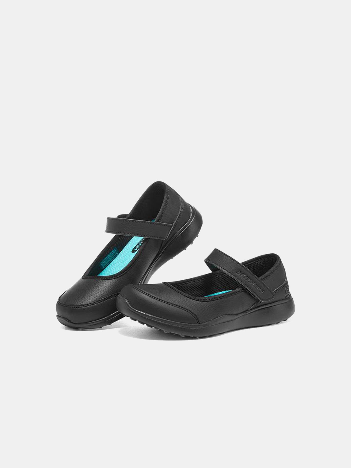 Skechers Girls Microstrides - Class Spirit School Shoes #color_Black
