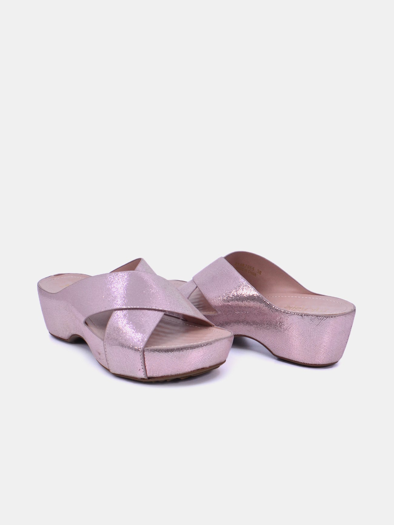 Michelle Morgan 214RJ955 Women's Wedge Sandals #color_Pink