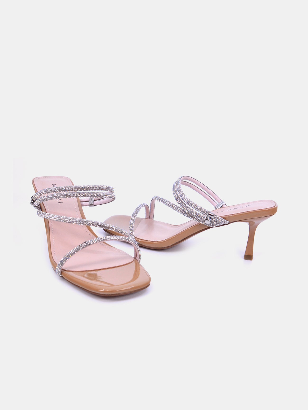 Mynaal Ethra Women's Pencil Heel Sandals #color_Beige