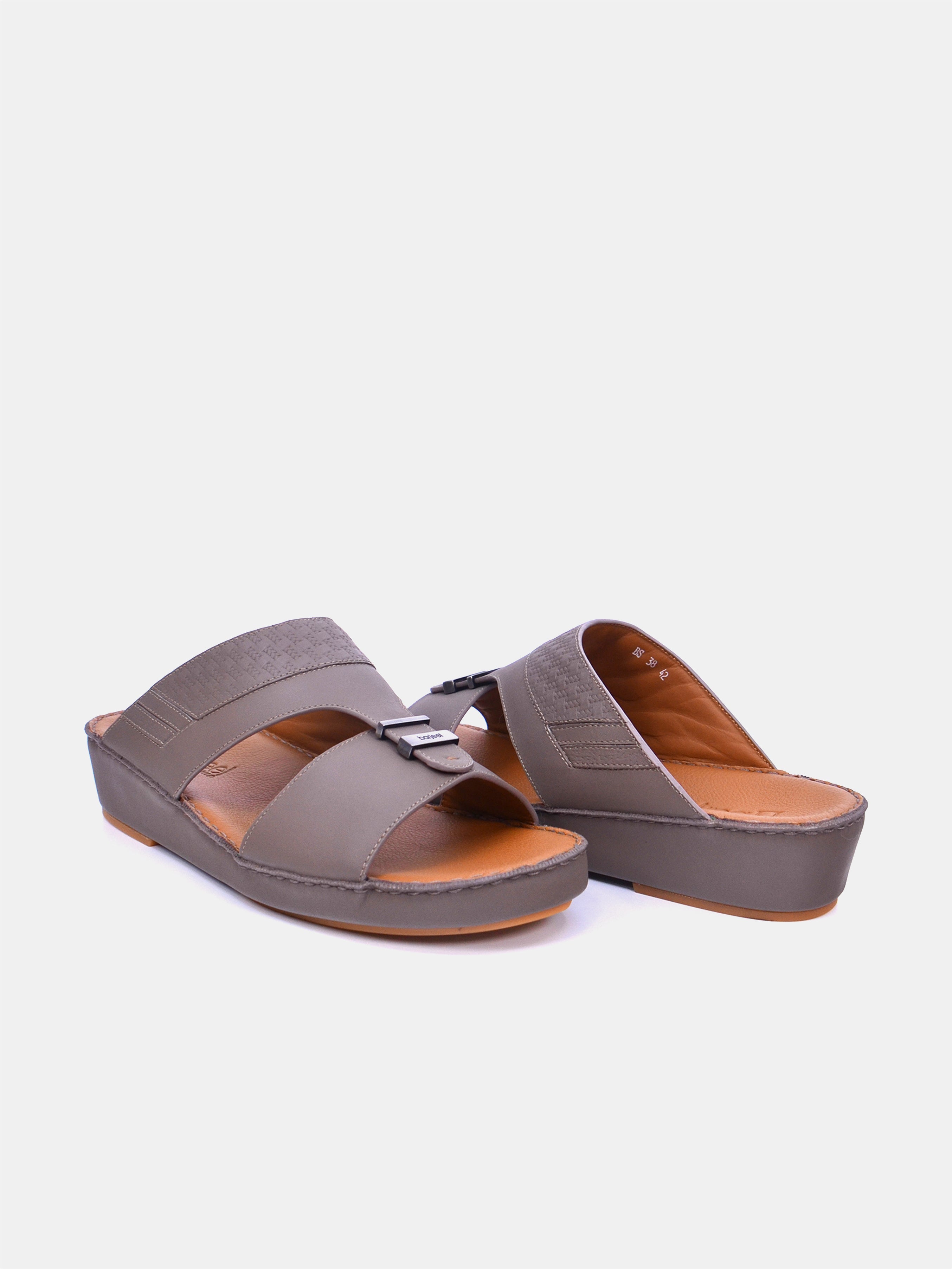 Barjeel Uno BS38 Men's Arabic Sandals #color_Brown