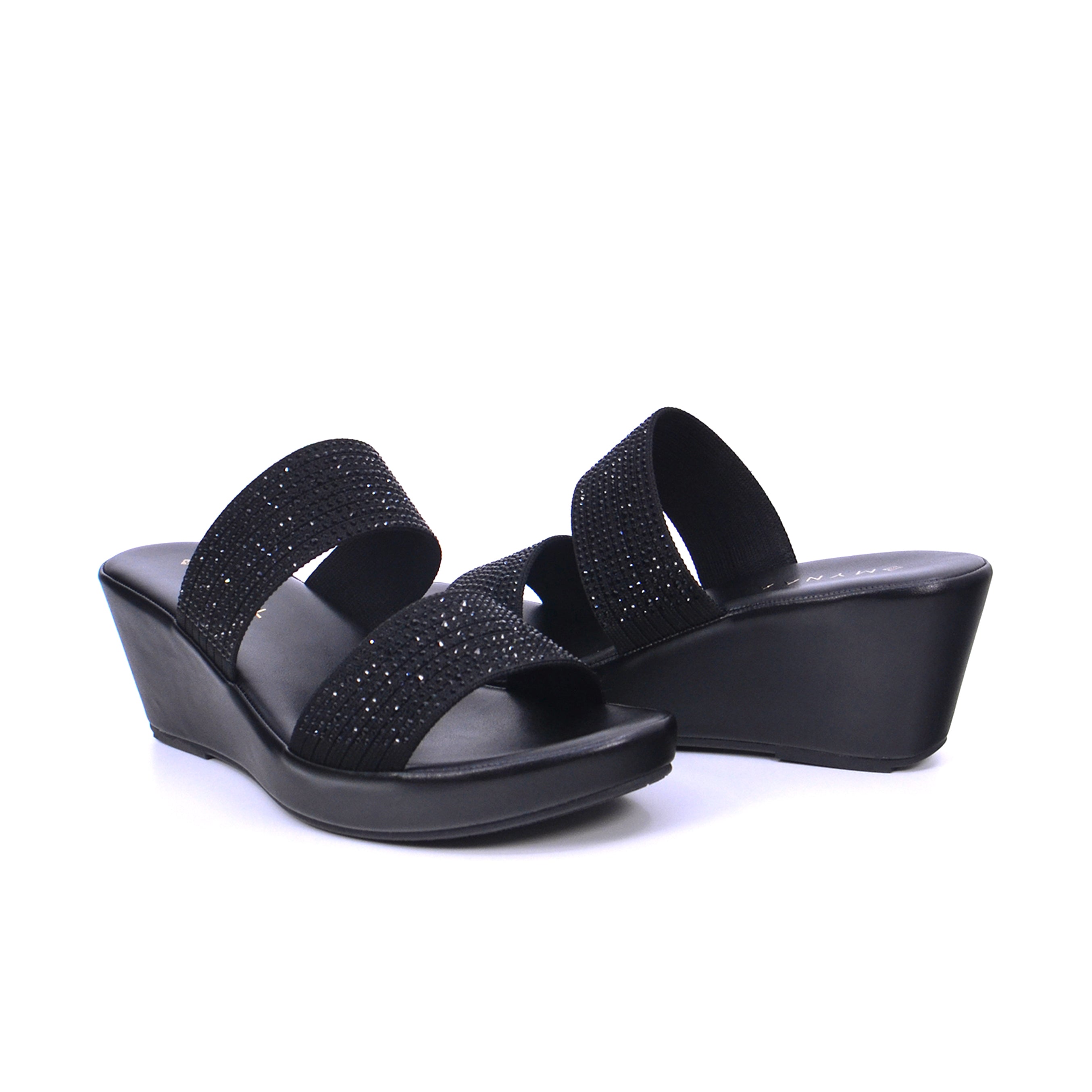 Mynaal 414Rc012 Women's Wedge Sandal #color_Black