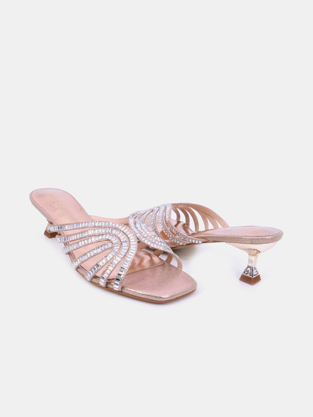 Mynaal Verde Women's Kitten Heel Sandals #color_Beige