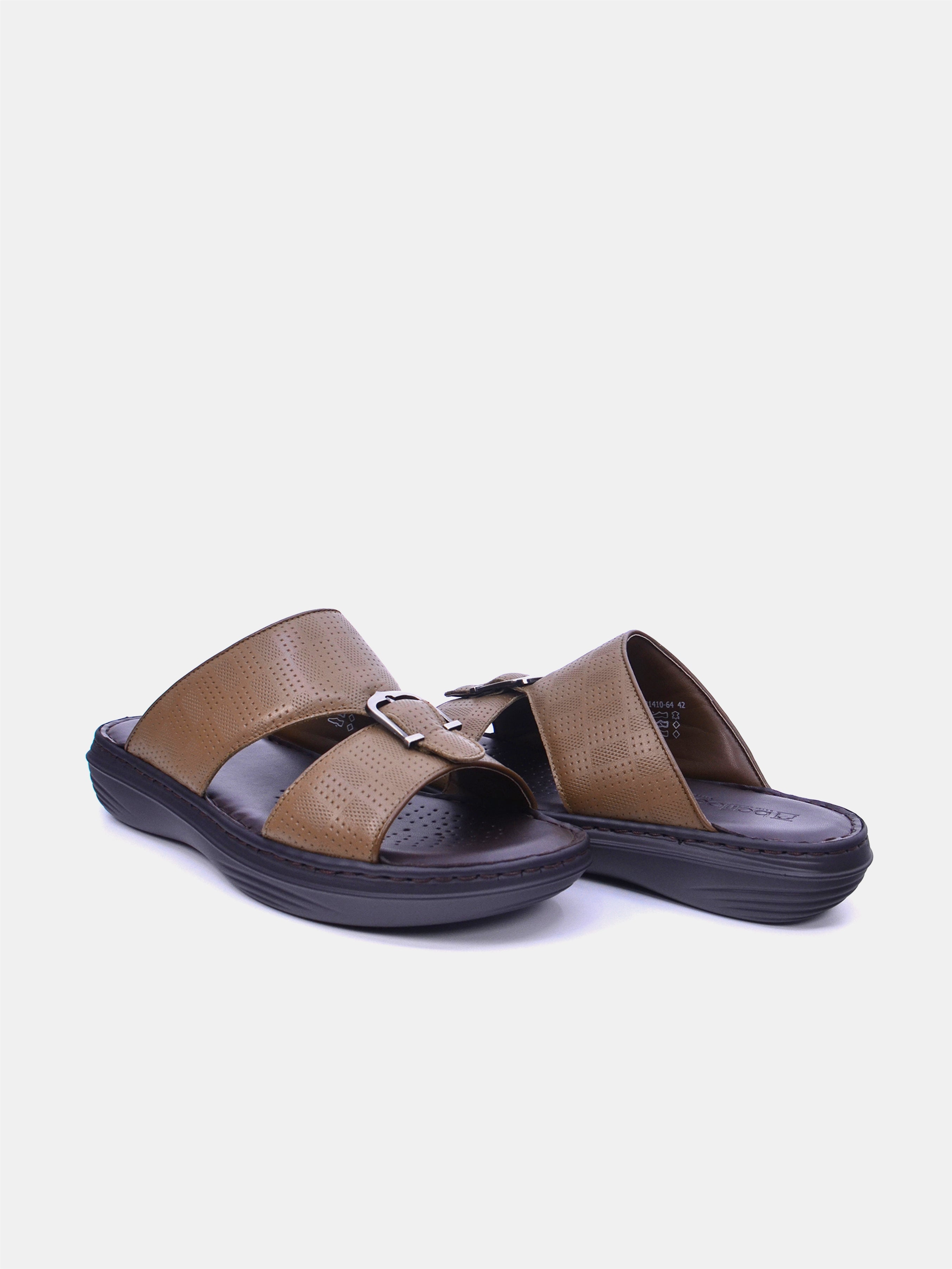Barjeel Uno 21410-64 Men Arabic Sandals #color_Brown
