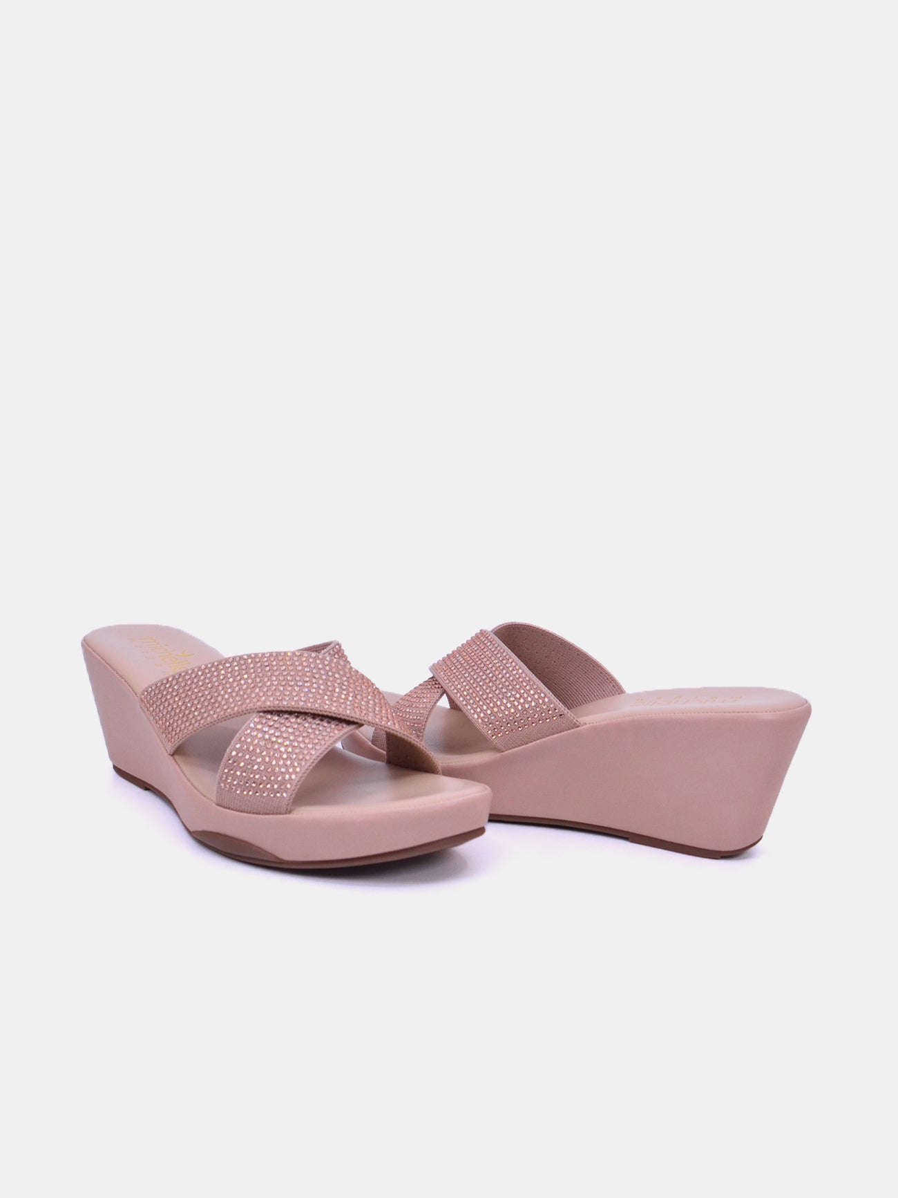 Michelle Morgan 314ZD012 Women's Wedge Sandals #color_Pink