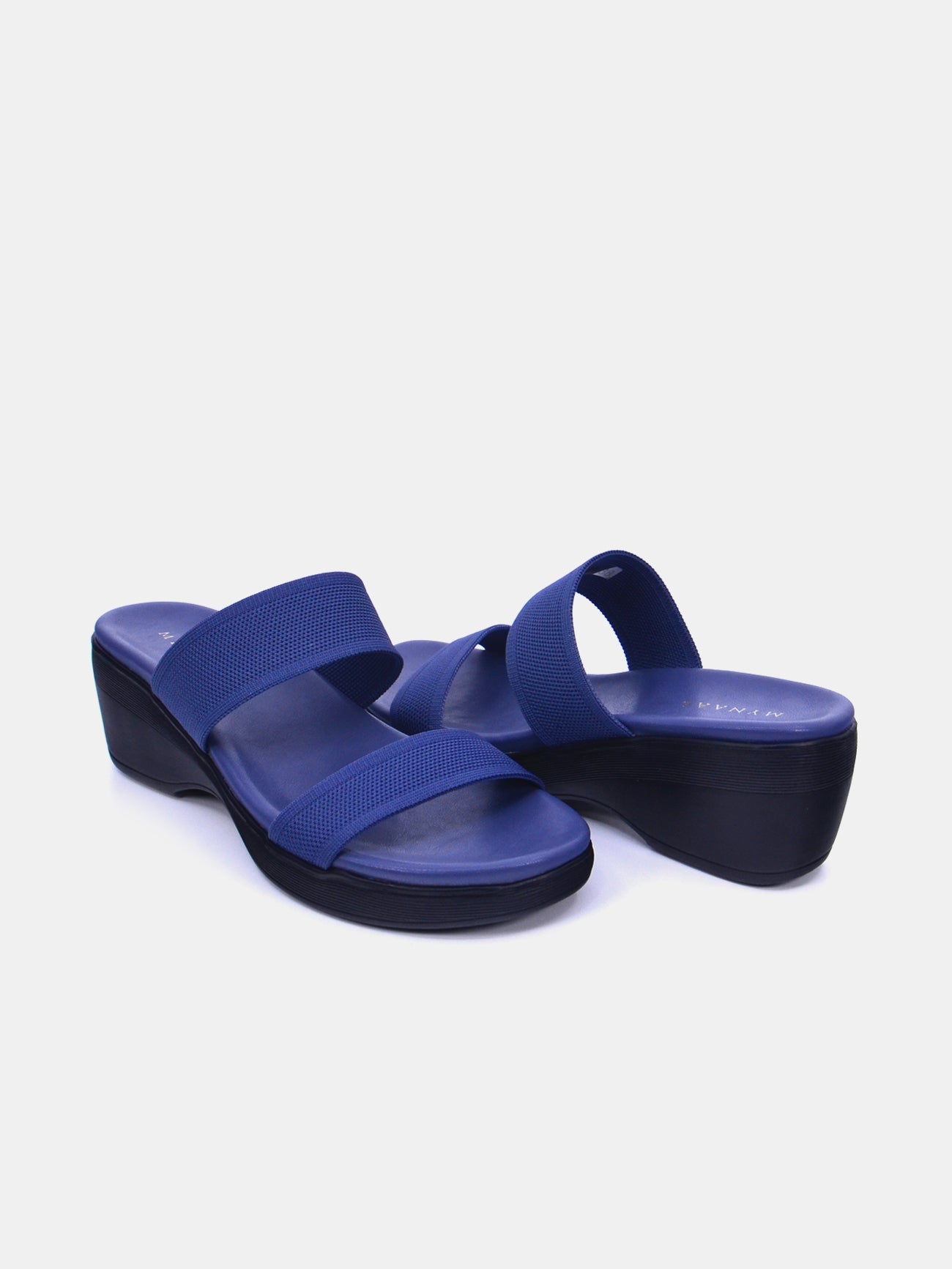 Mynaal Lucienne Women's Wedge Sandals #color_Navy