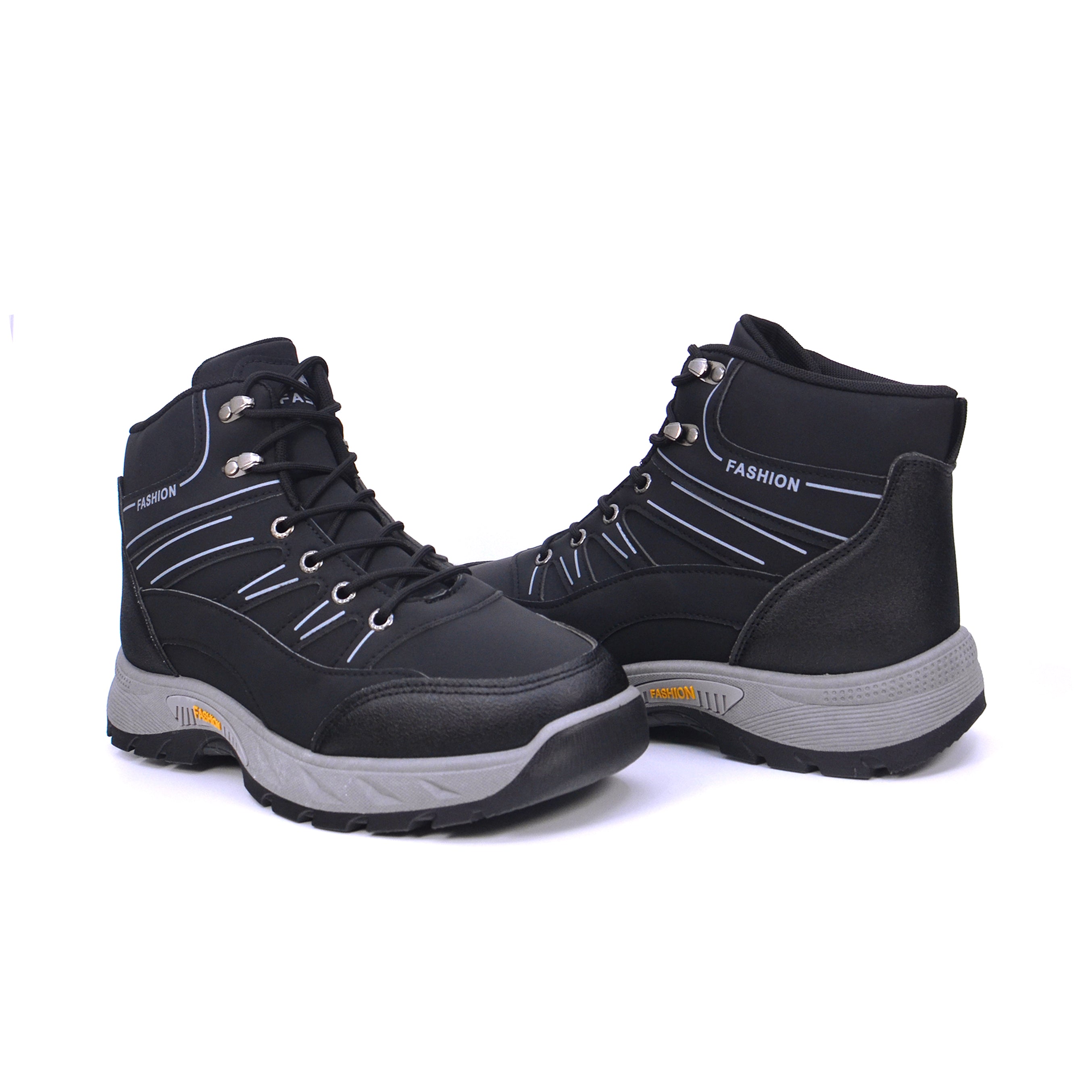 Rest F885 Men's Casual Boots #color_Black