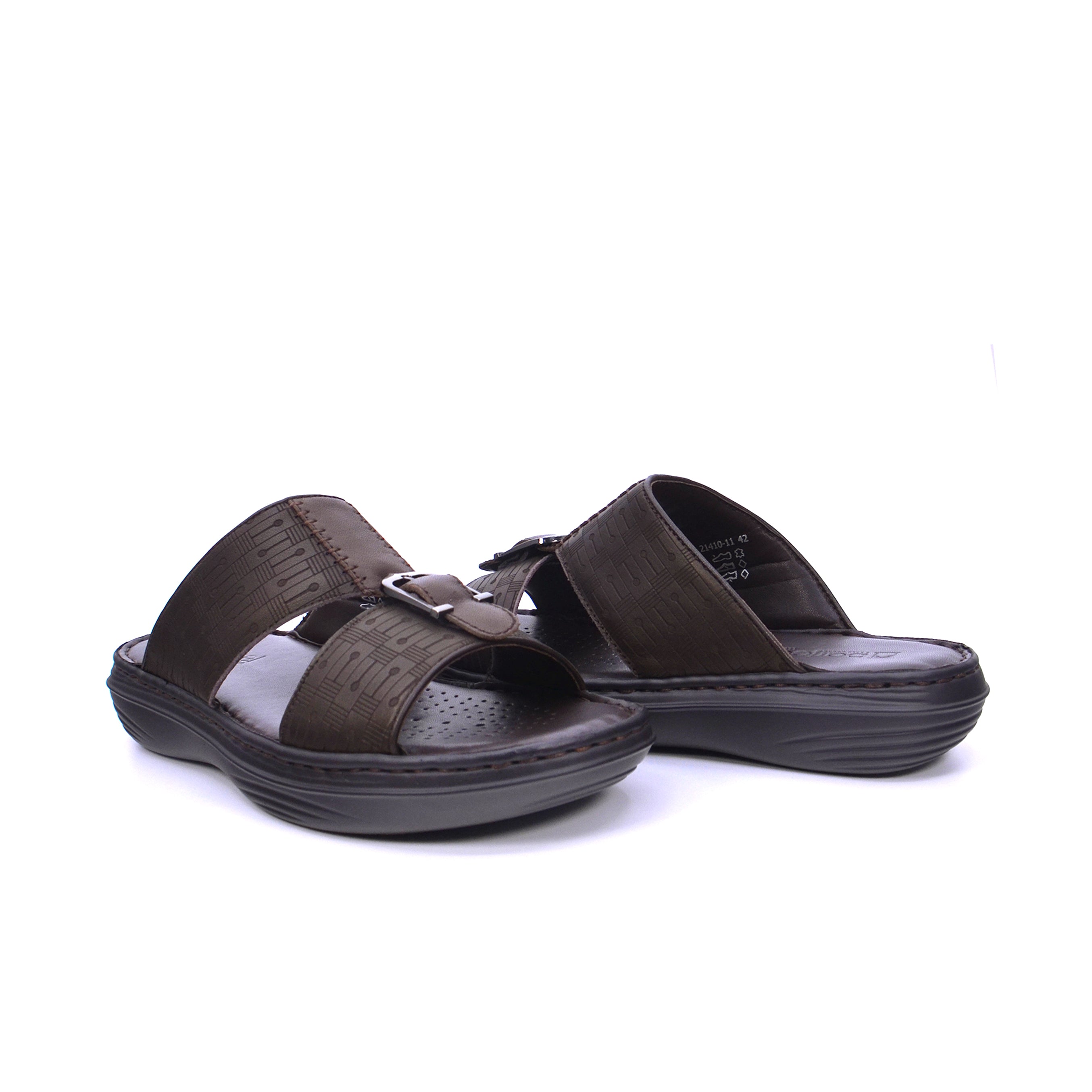 Barjeel Uno 21410-11 Men's Arabic Sandals #color_Brown