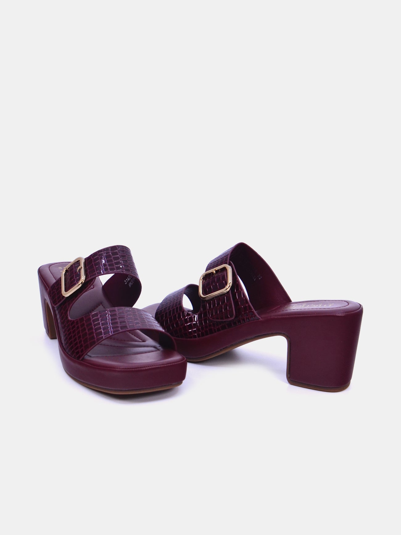 Michelle Morgan 314ZD238 Women's Heeled Sandals #color_Maroon