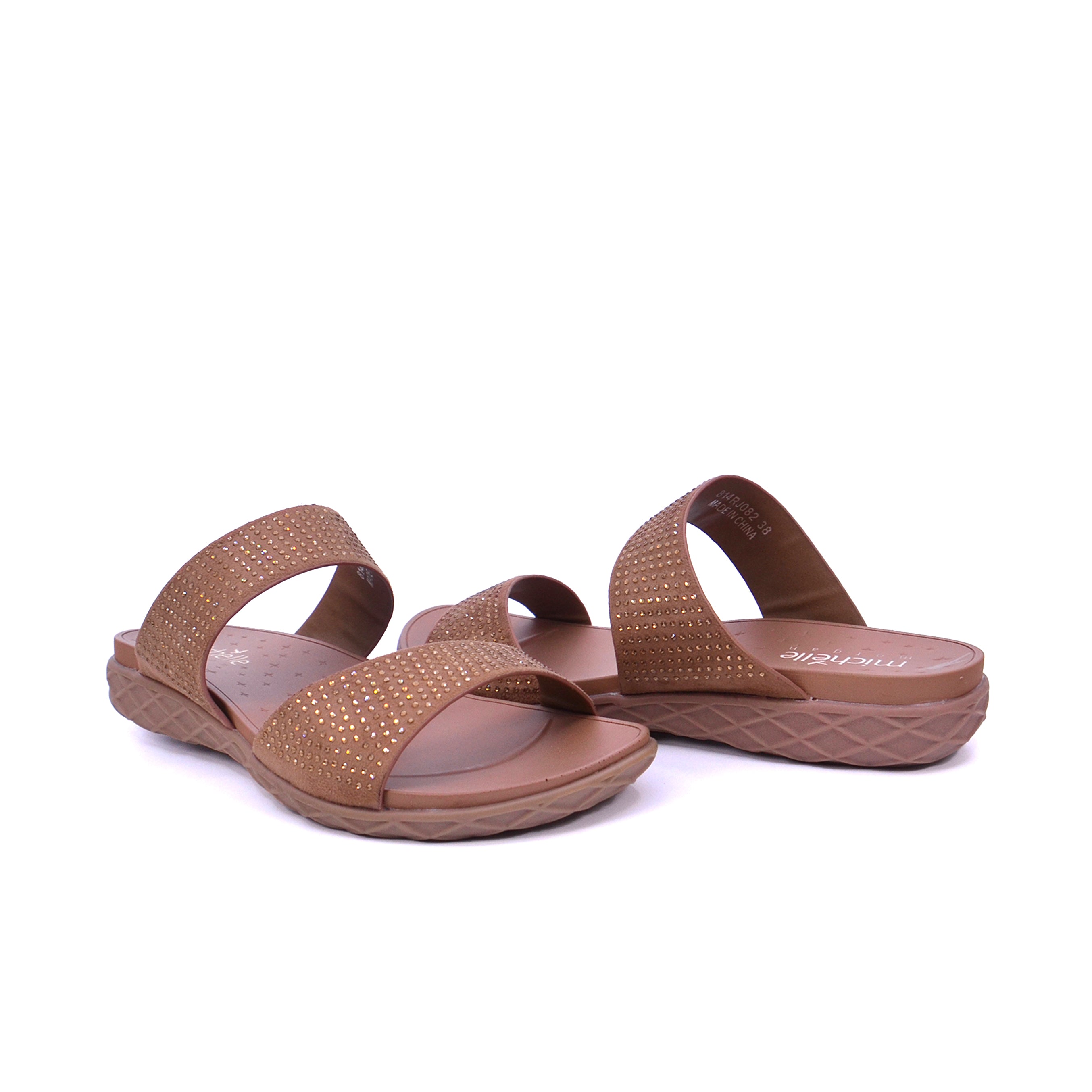 092-2480 Michelle Morgan 814RJ082 Women's Flat Sandals #color_Beige