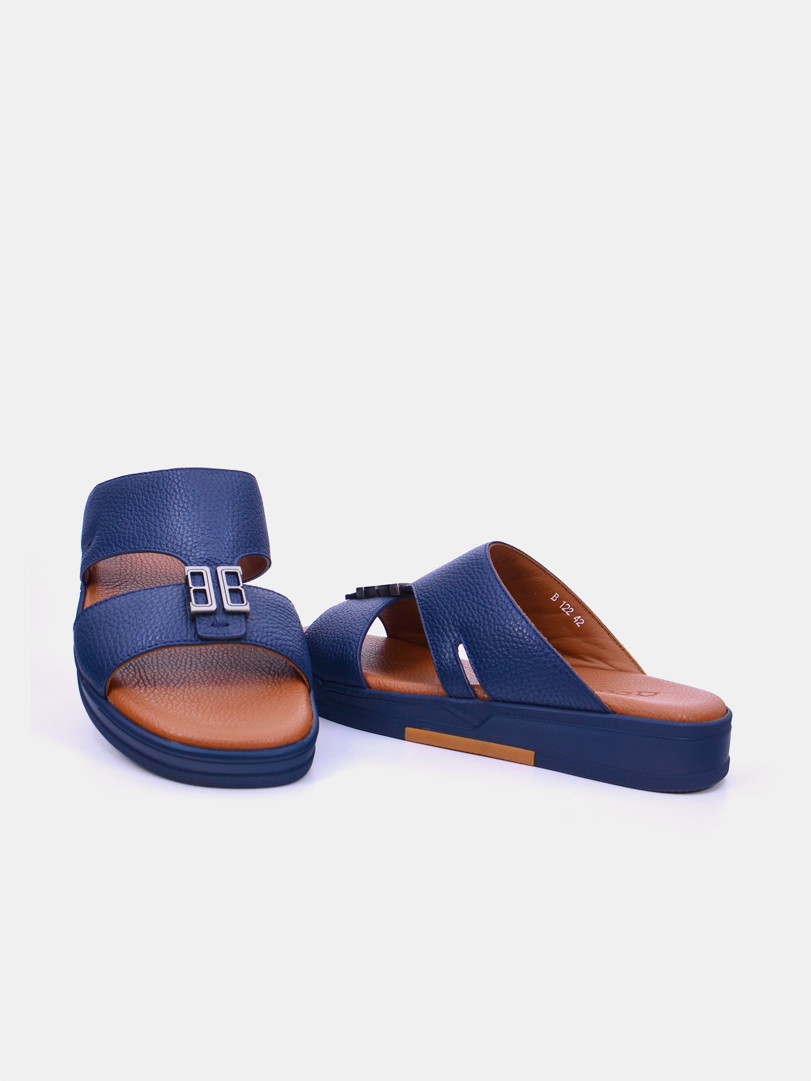 Barjeel Uno TAM Sole B-122 Men's Arabic Sandals #color_navy
