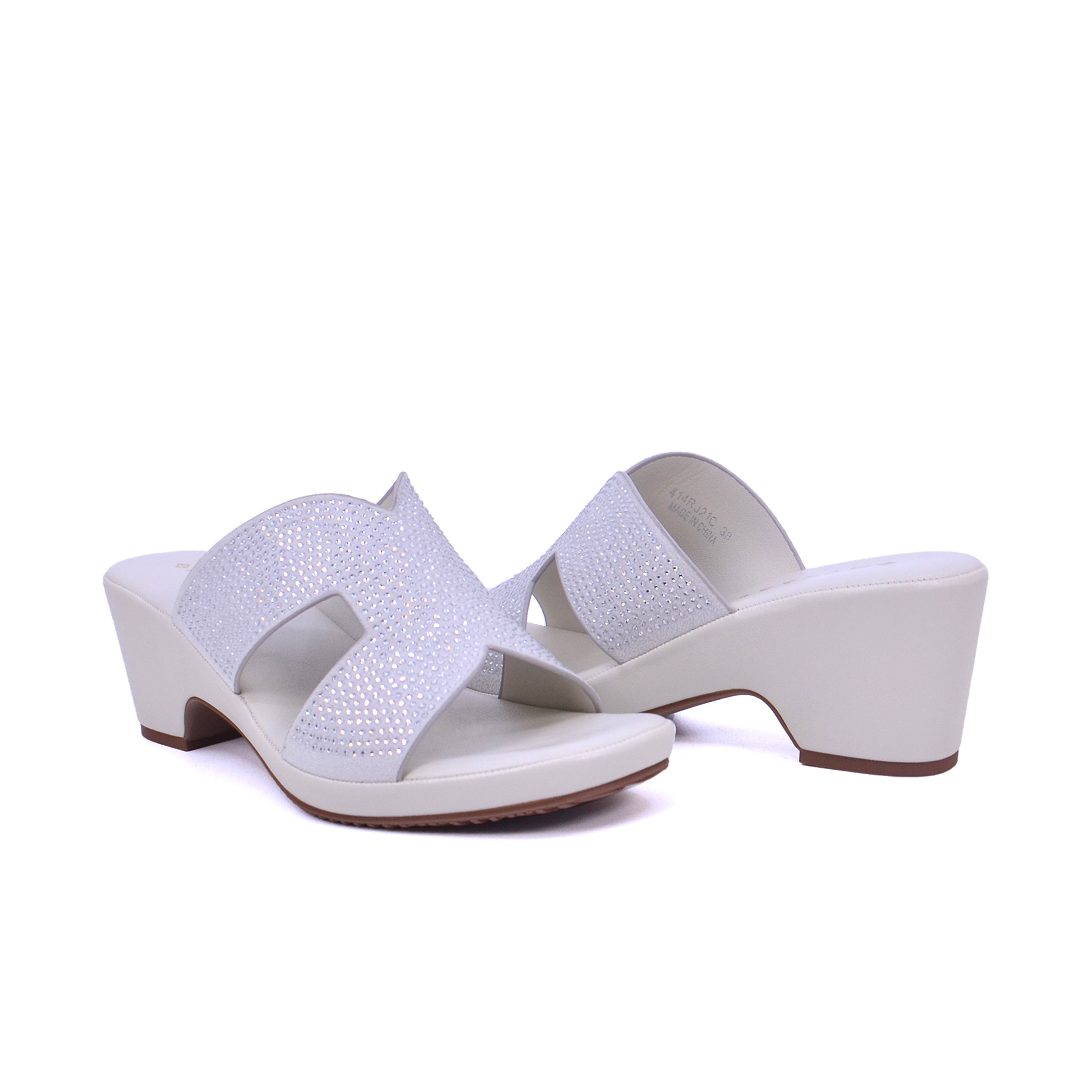Mynaal 414Rj21C Women's Mid-Heel Sandal #color_Silver